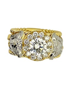18kt Gold Versace Diamond Ring 1.16ct D / VVS1