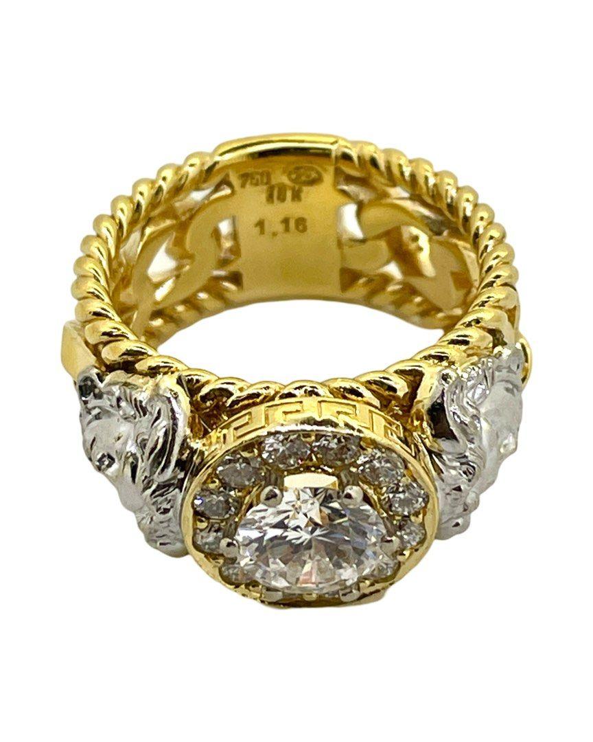 Artigiano 18kt Gold Versace Diamond Ring 1.16ct D / VVS1 in vendita