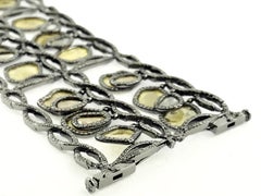 18kt Grey Gold Bracelet with Slice Diamonds