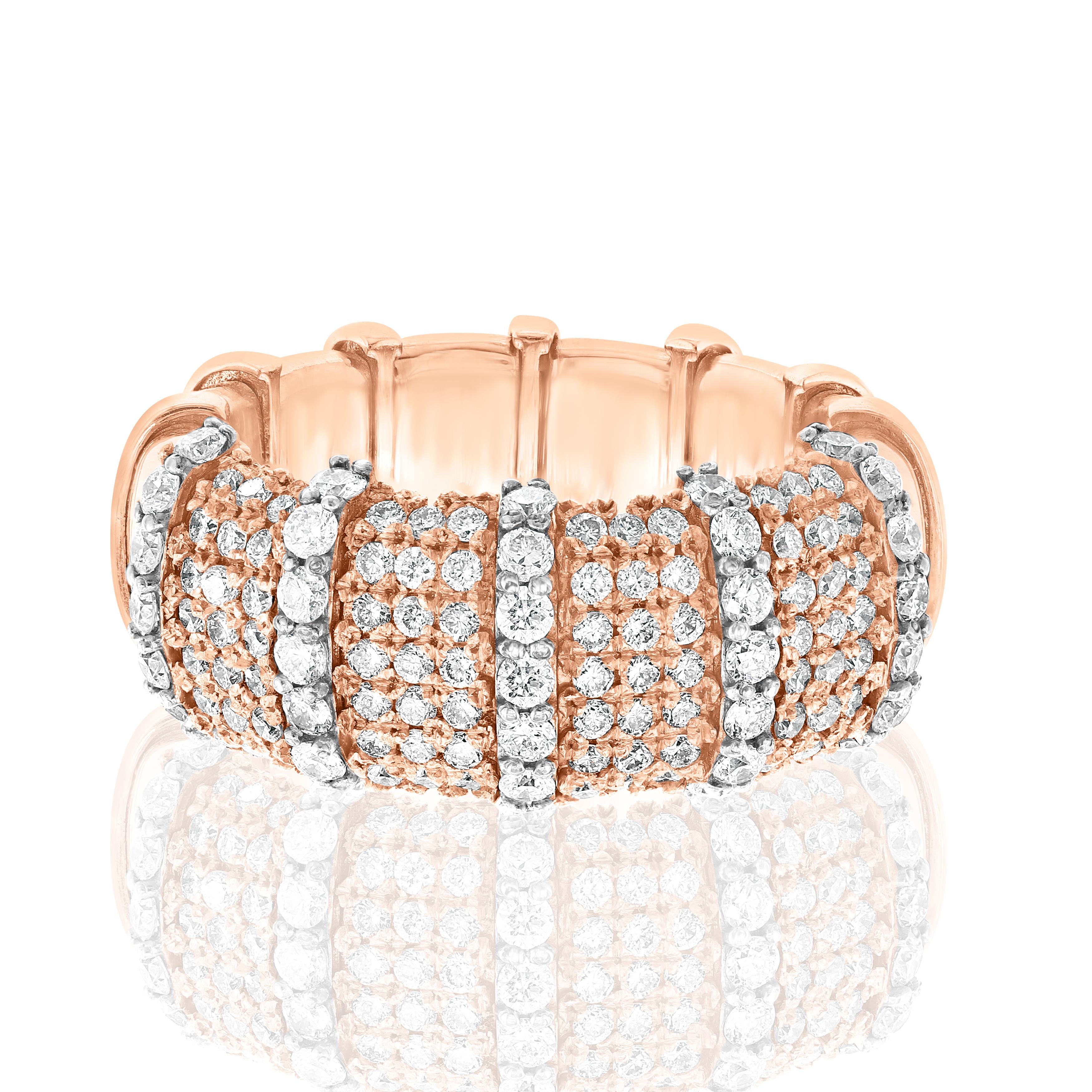 18KT Italian Flexible Stretch Ring at 1stDibs