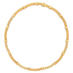 18kt Italian Gold & Diamond Choker Necklace