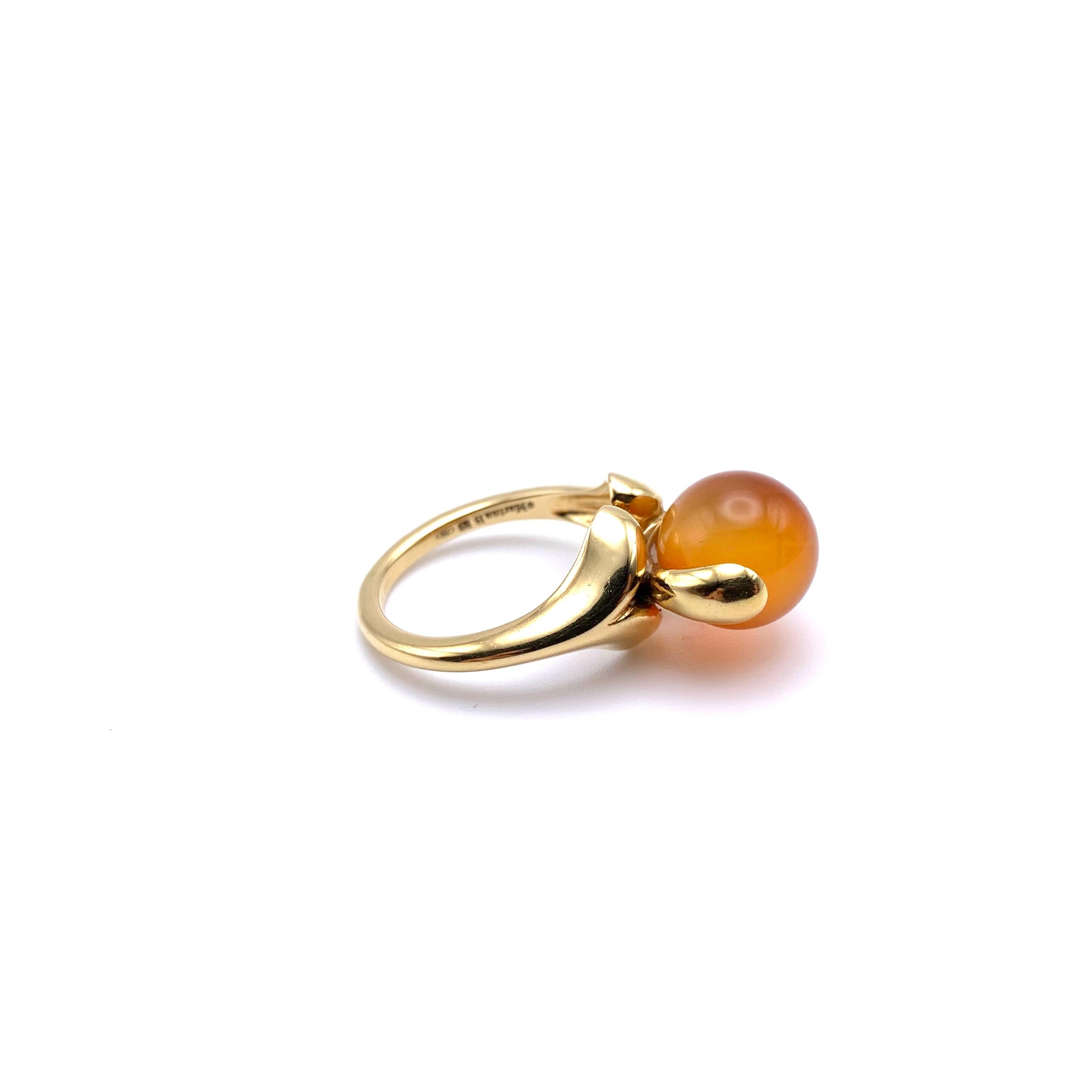 18KT Marina B Karneolring 2