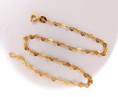 18kt Open Hearts Link Bracelet