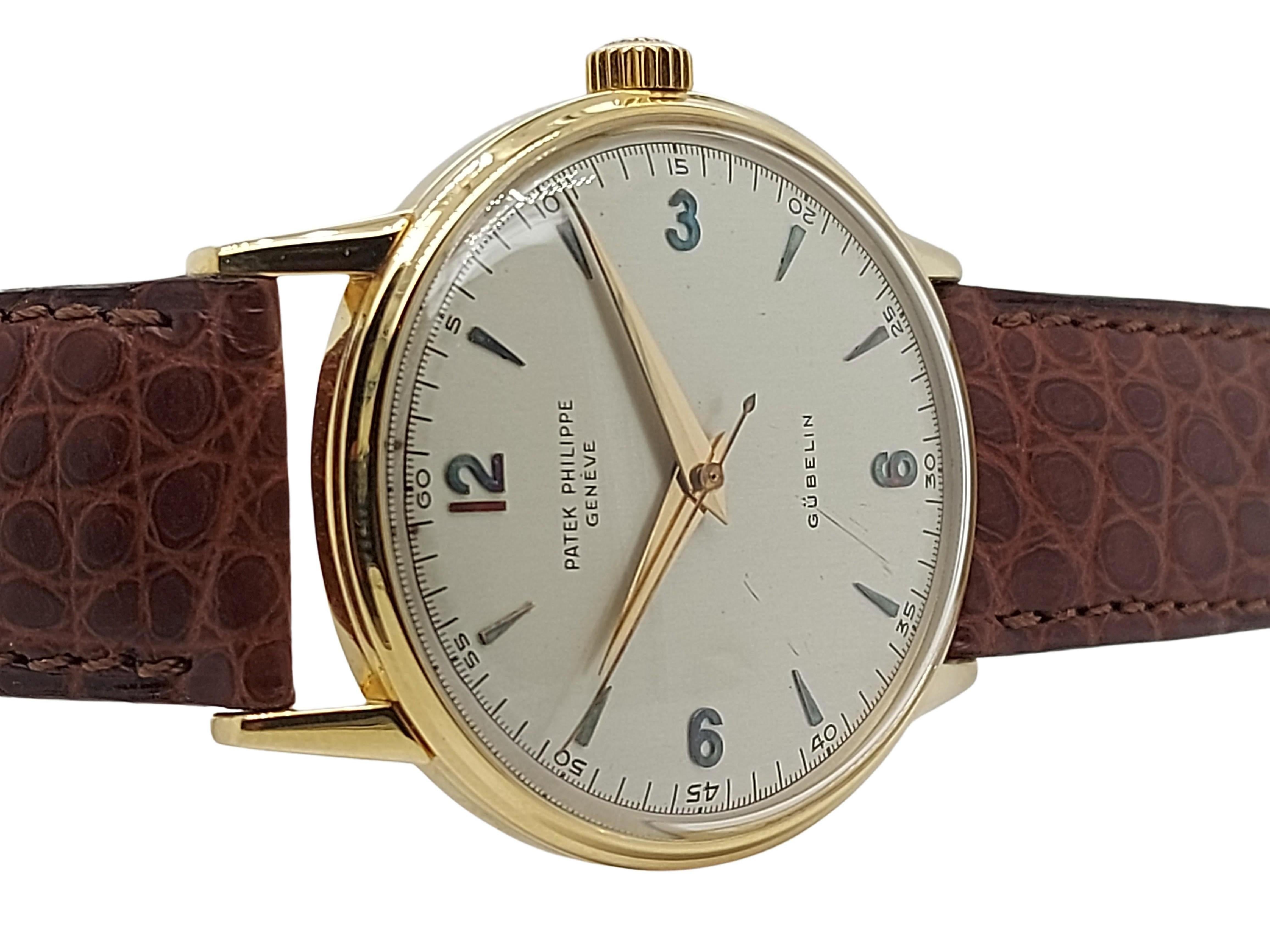 18kt Patek Philippe Calatrava Gubelin Handaufzug Ref. 3411, Cal 27SC 6