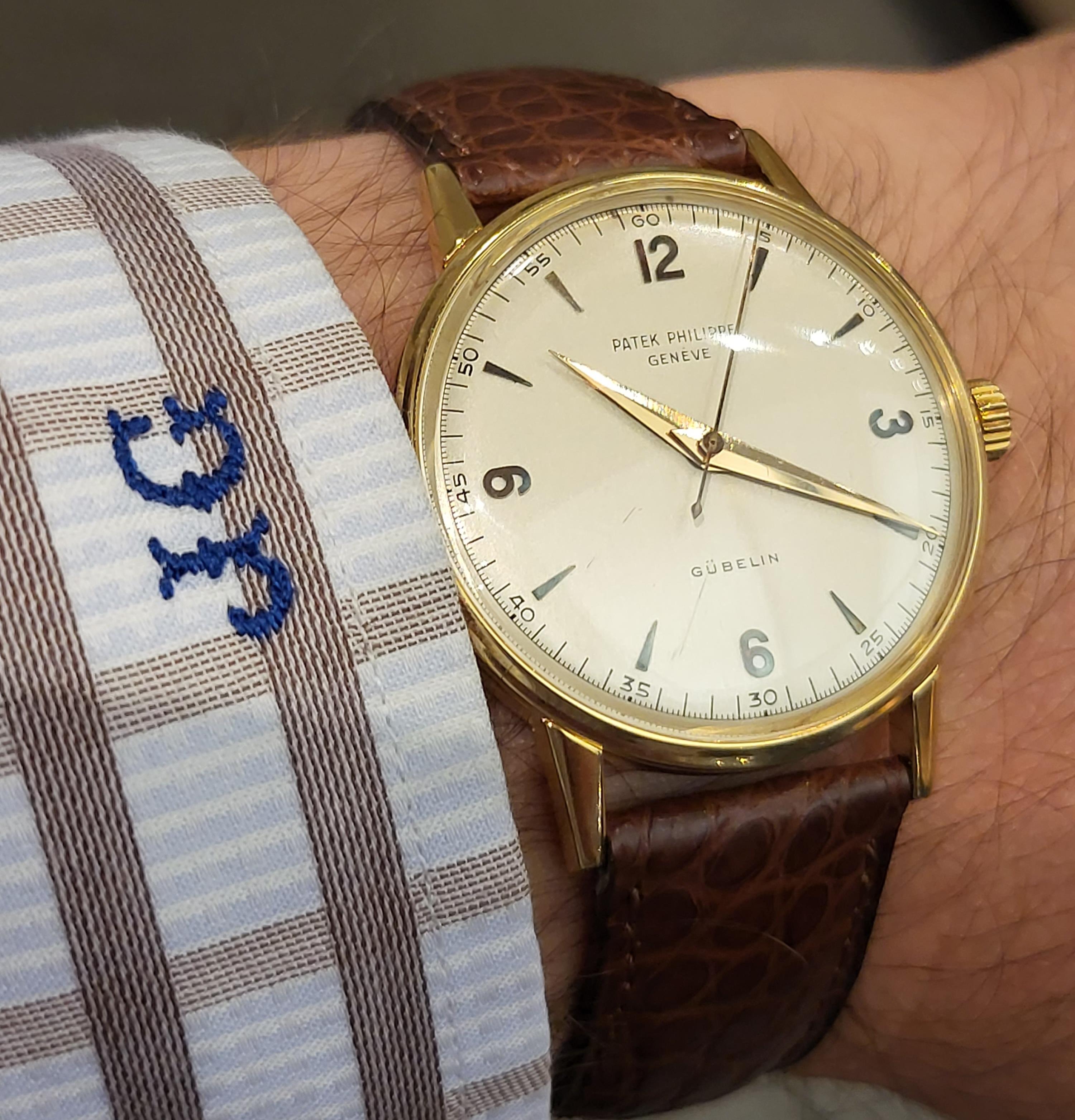 18kt Patek Philippe Calatrava Gubelin Handaufzug Ref. 3411, Cal 27SC 7