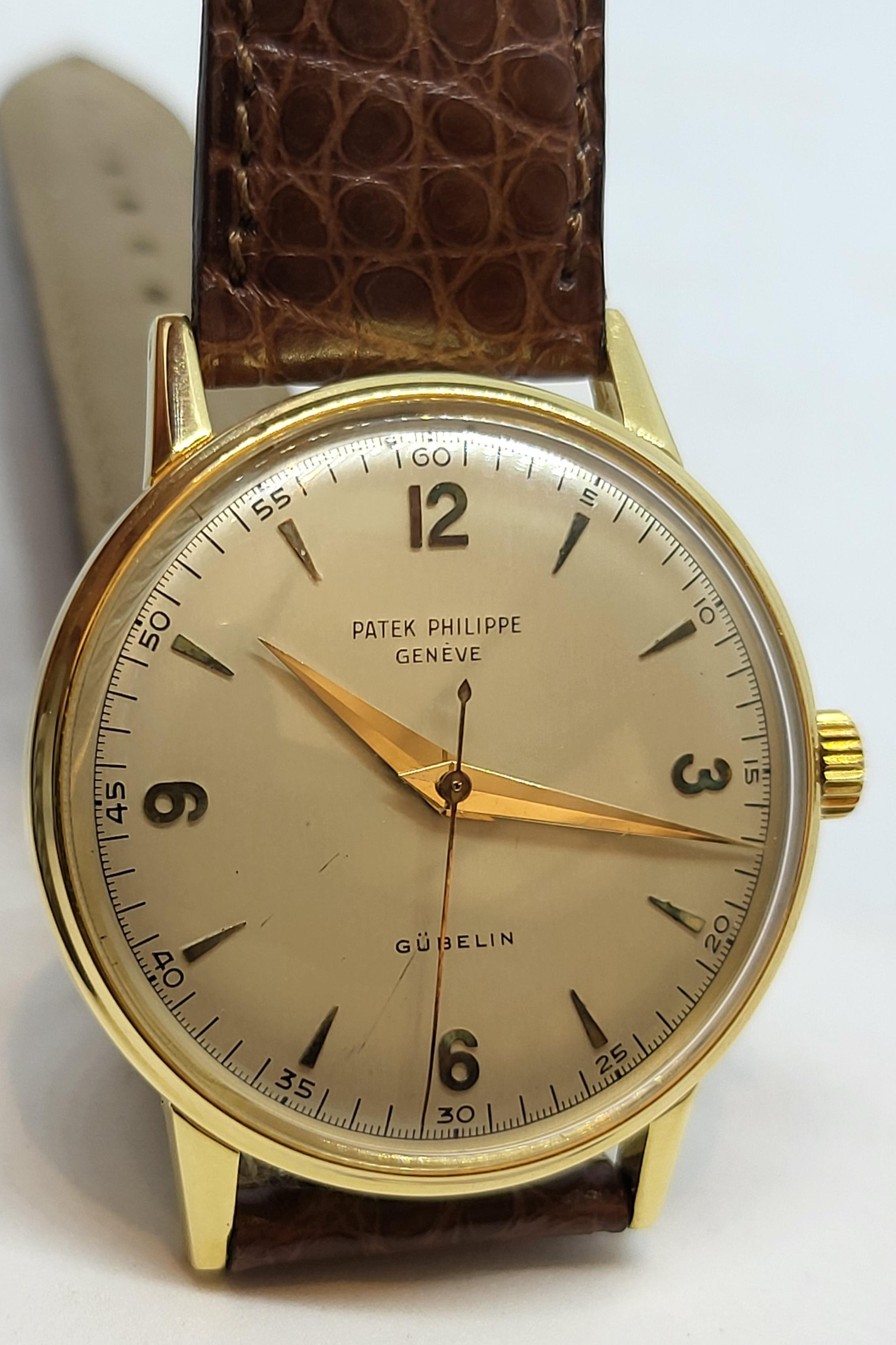18kt Patek Philippe Calatrava Gubelin Handaufzug Ref. 3411, Cal 27SC (Kunsthandwerker*in)