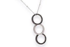 18kt Pendant wt 4.3ct Black&White Diamonds Can be Transformed into a Triple Ring