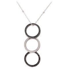 18kt Pendant wt 4.3ct Black&White Diamonds Can be Transformed into a Triple Ring