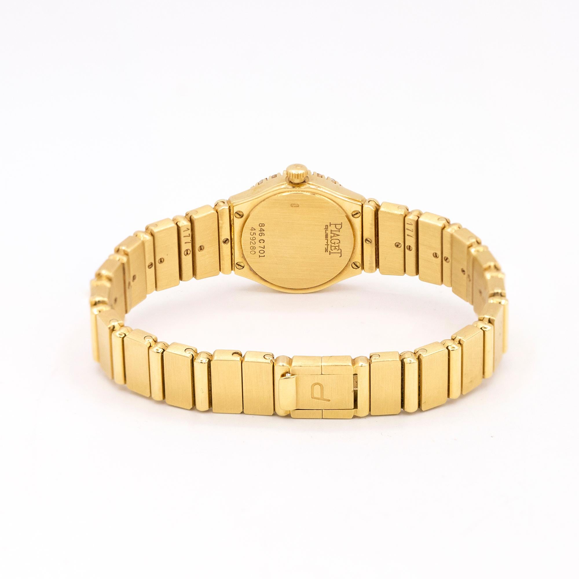 Modern 18kt Piaget Polo Quartz w/ Diamonds