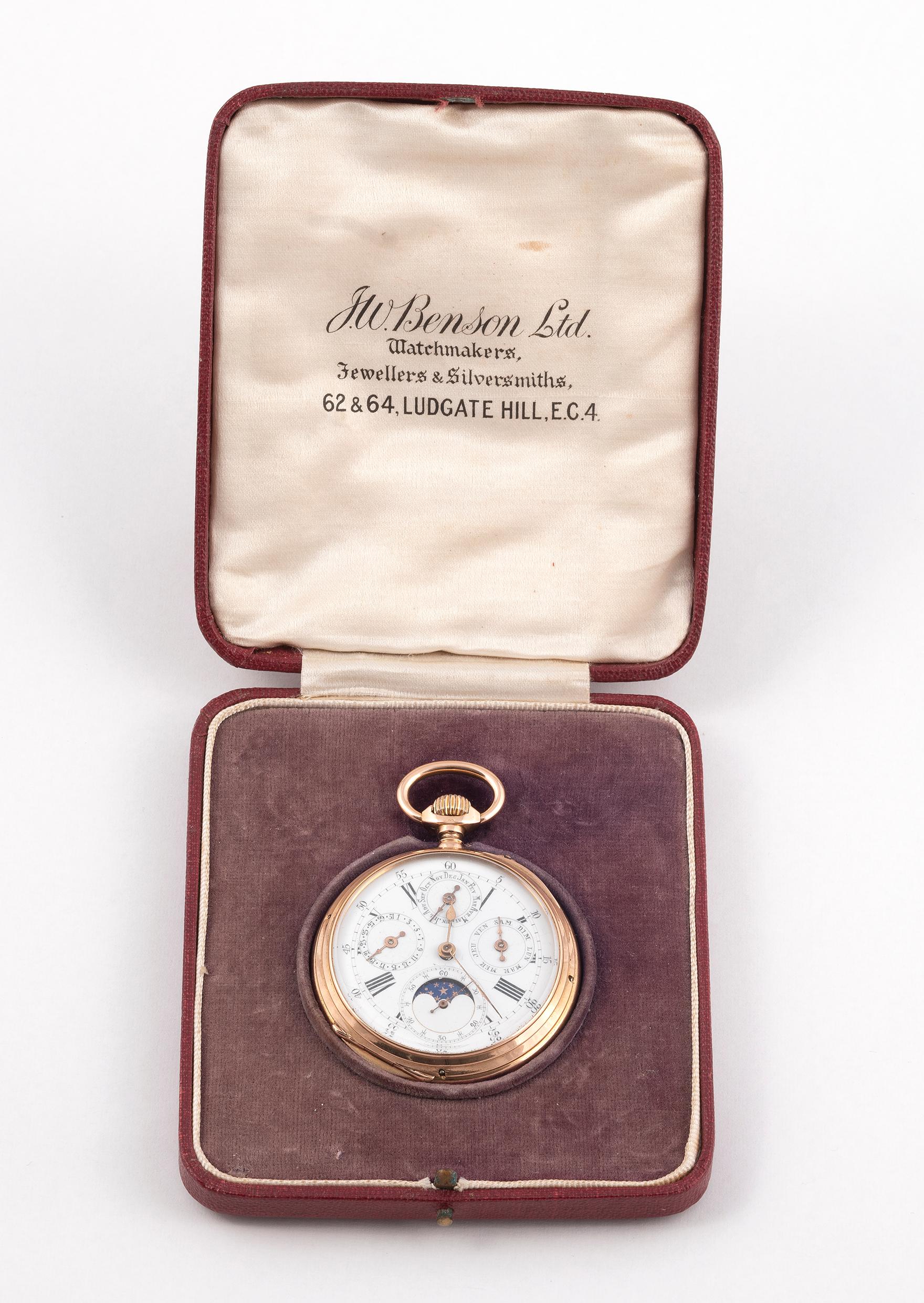 antique moon phase pocket watch