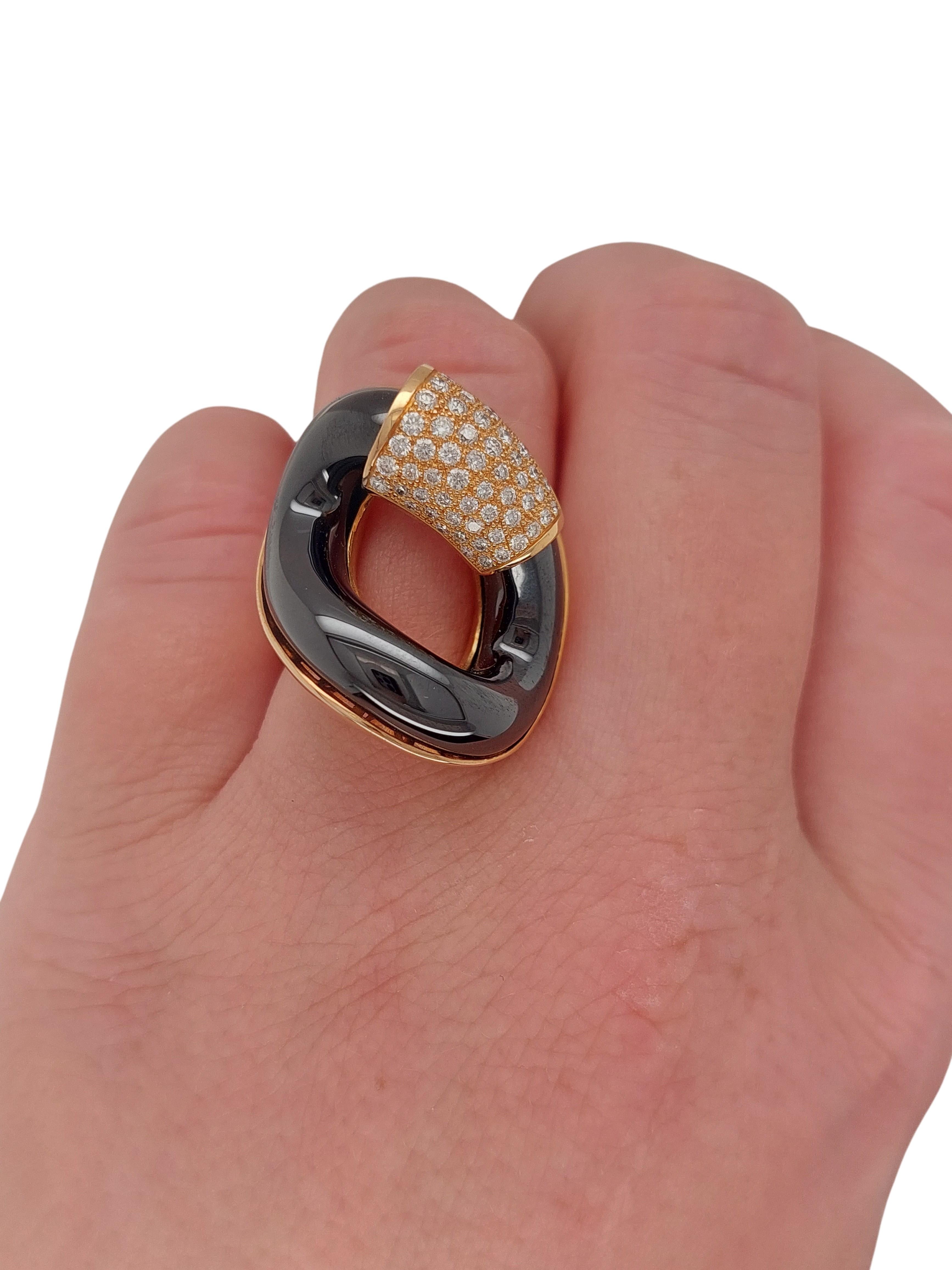 18kt Pink Gold Ring with 0.28ct Brilliant Cut Diamonds For Sale 4