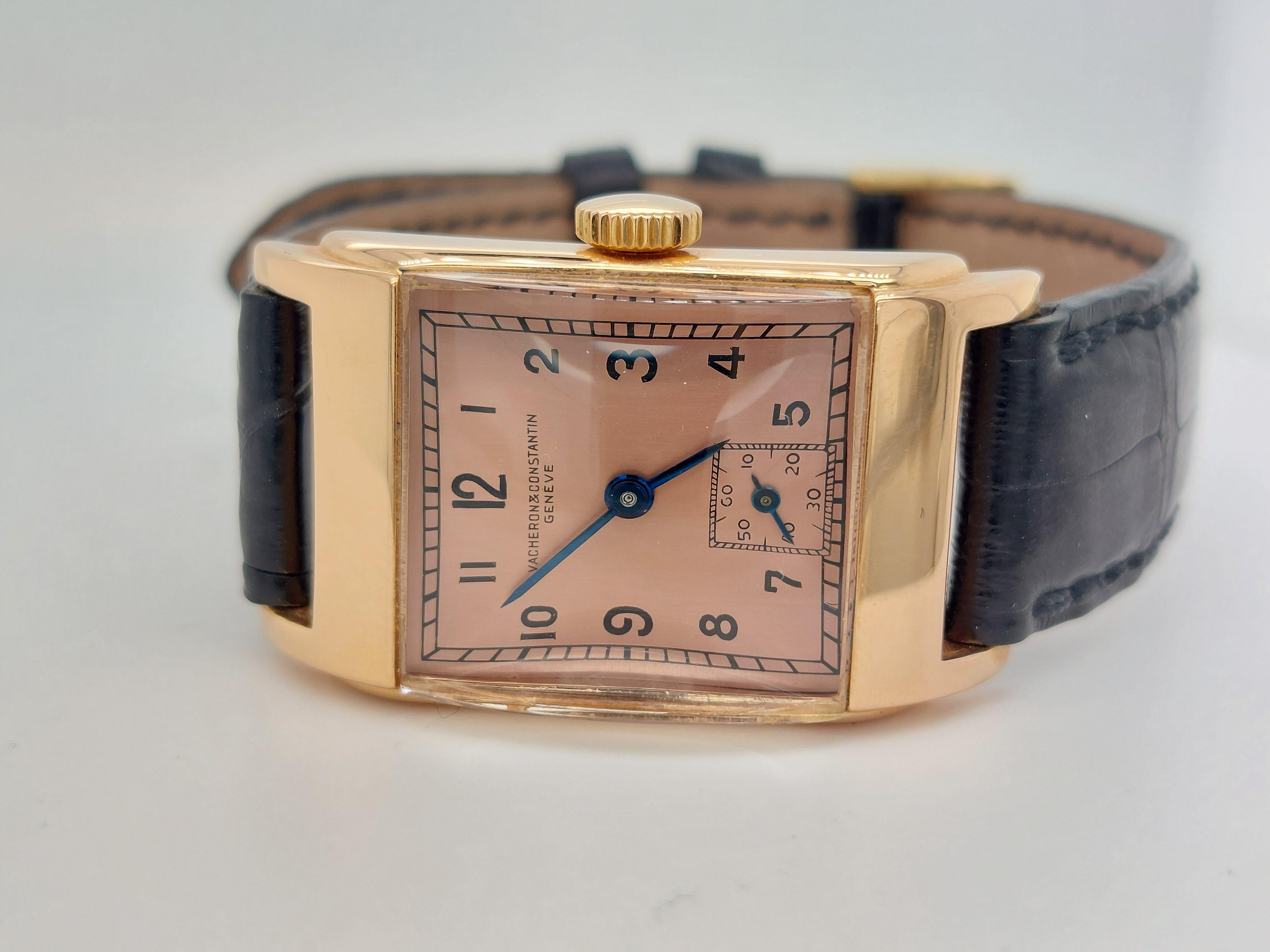 18kt Pink Gold Vacheron Constantin Manual Winding, Excellent Condition from 1935 6