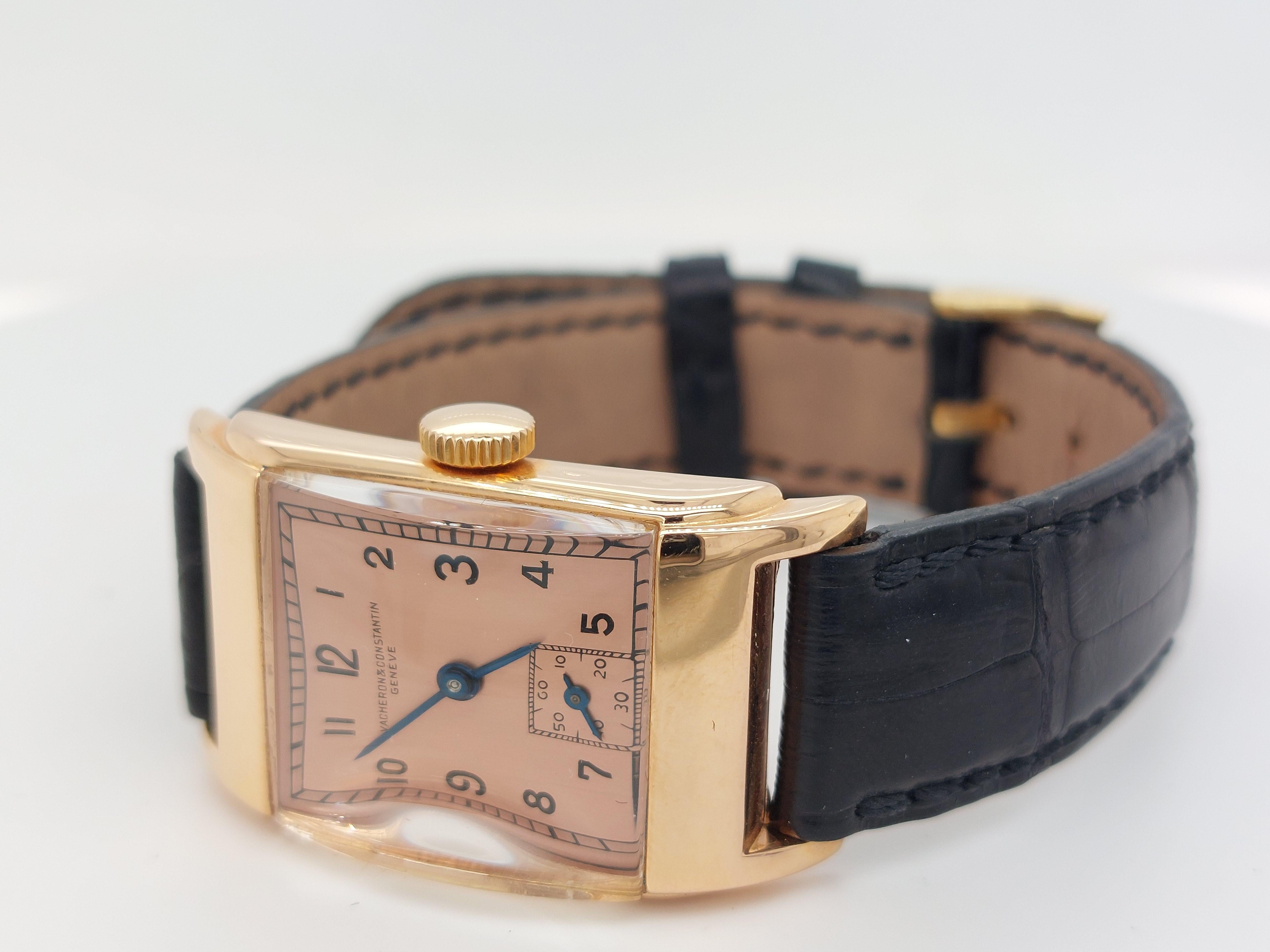 18kt Pink Gold Vacheron Constantin Manual Winding, Excellent Condition from 1935 For Sale 7