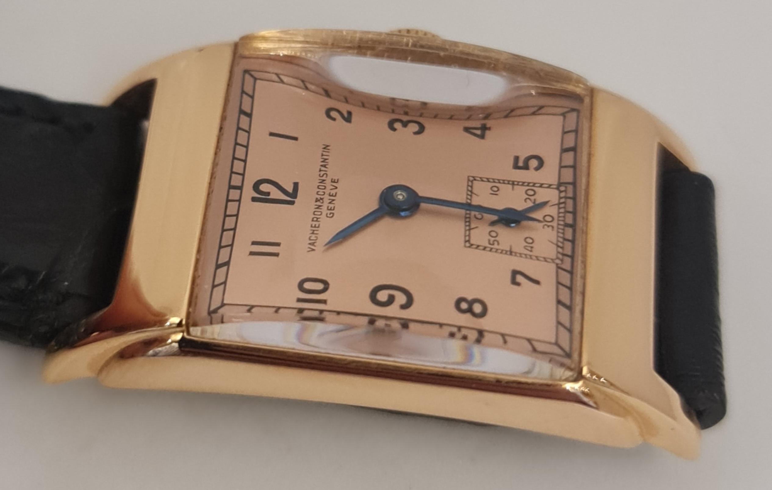 Women's or Men's 18kt Pink Gold Vacheron Constantin Manual Winding, Excellent Condition from 1935 For Sale