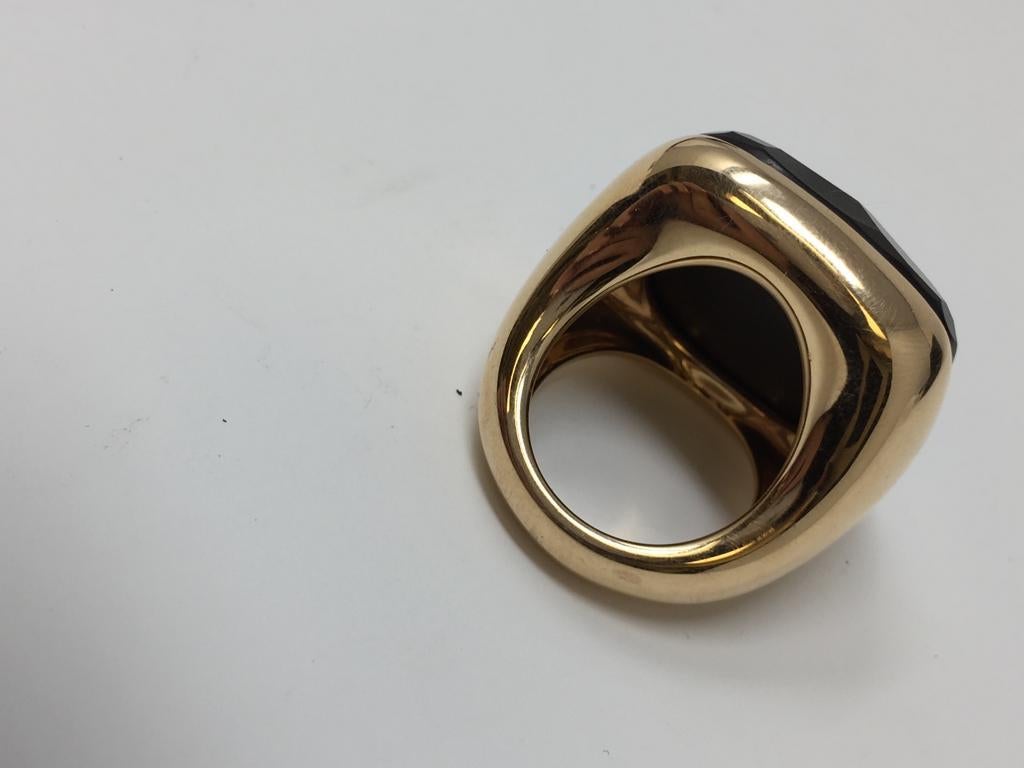 18 Karat Pomellato Jet Rose Gold Ring In Excellent Condition For Sale In North York, Ontario