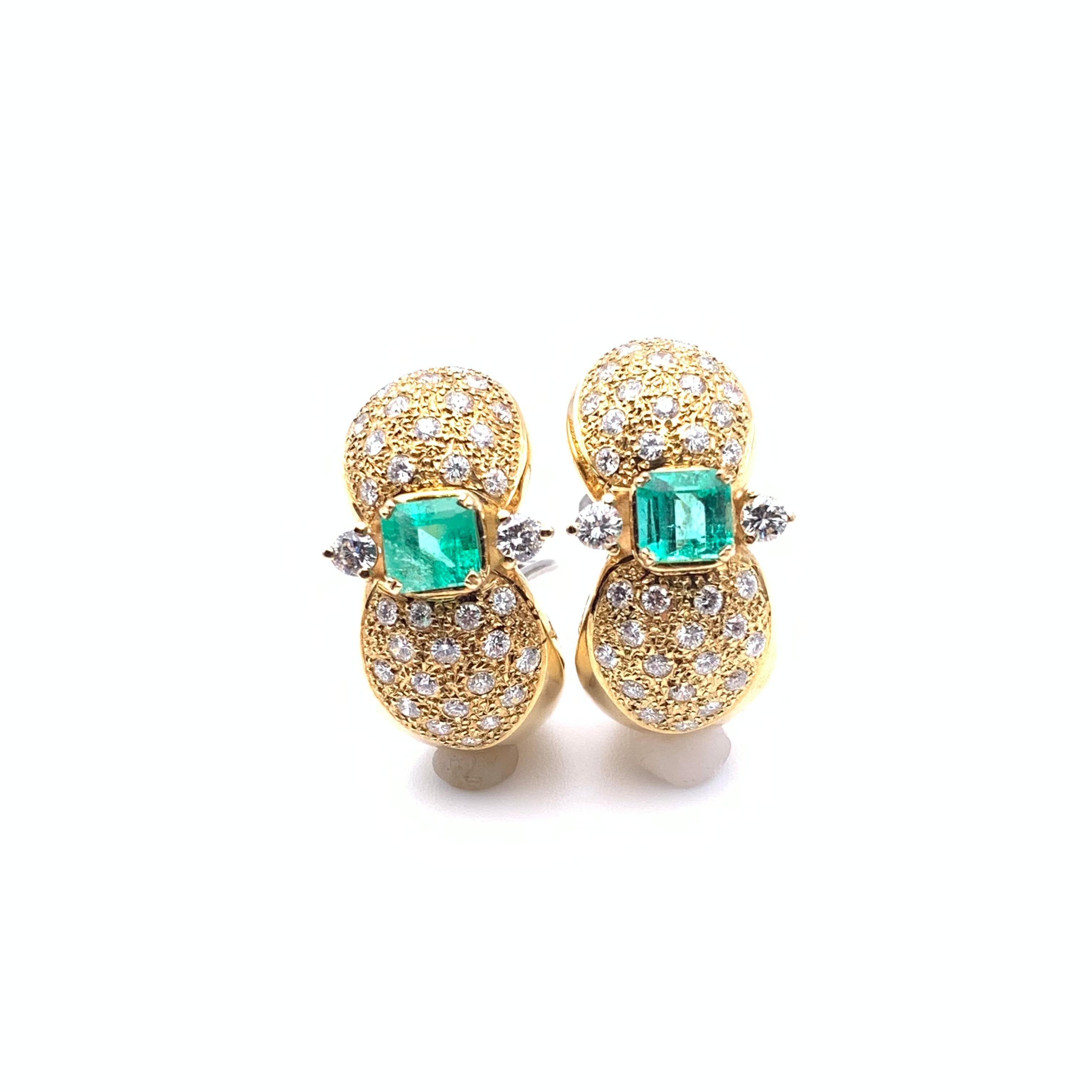 Parure Demi con smeraldo e diamante d'epoca 18KT in vendita 4