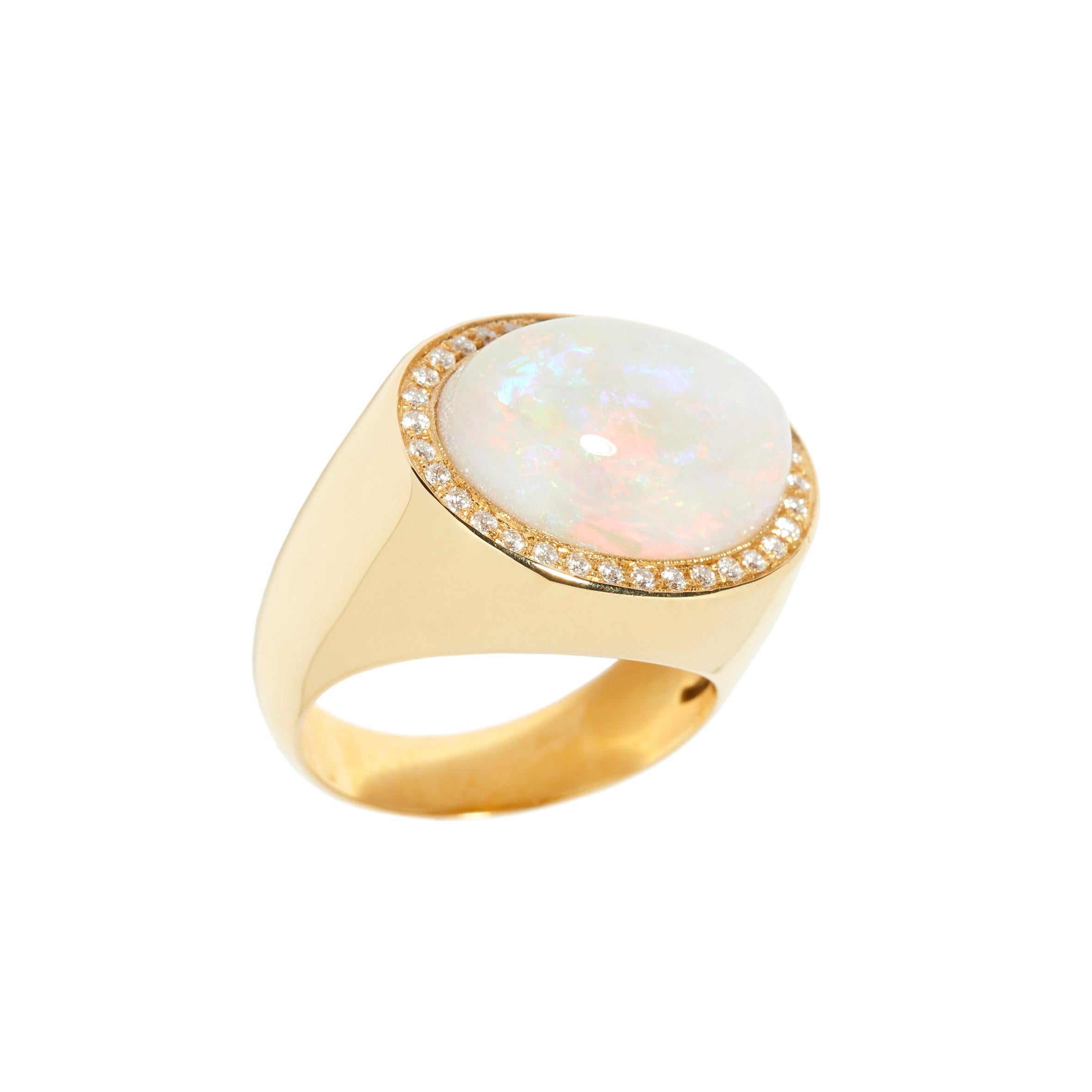 Ópalo 1,40ct y diamantes 0,22ct
