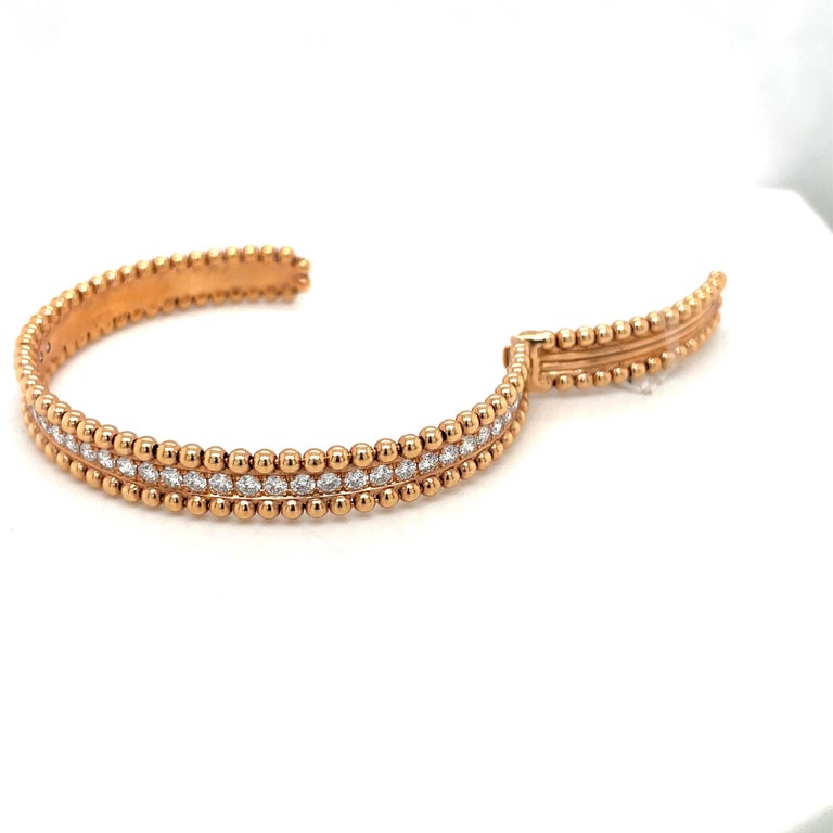 18kt Rose Gold Plated with Pearl Beaded Charm Bracelet