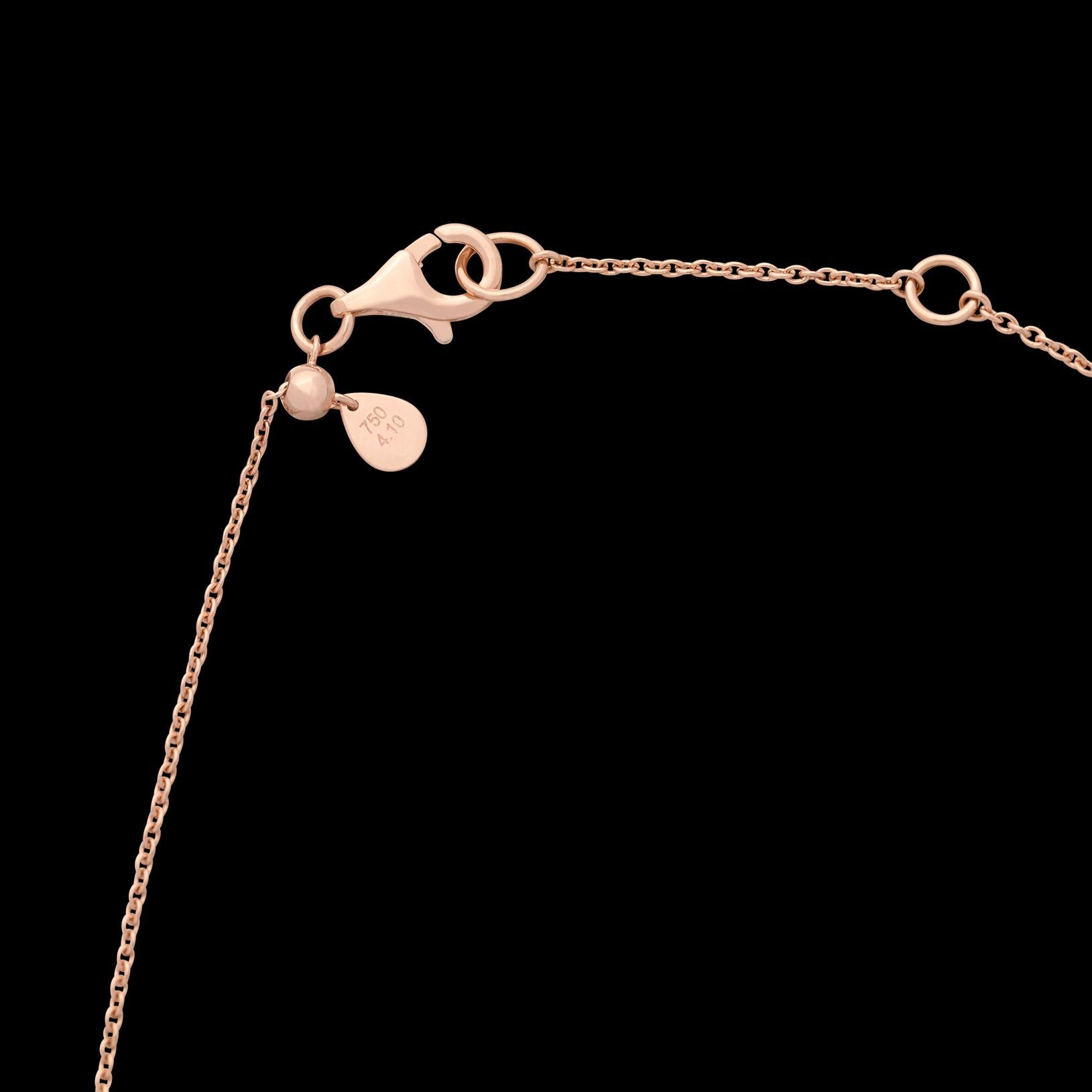 18kt Rose Gold 4.10 Carat Diamond Necklace For Sale 1