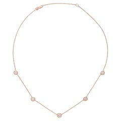 18kt Rose Gold Adjustable Diamonds by The Yard Necklace