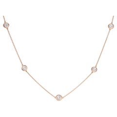 Collar de oro rosa de 18 quilates ajustable Diamonds By The Yard