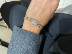 18KT Rose Gold and 3.50Ct Cognac Diamonds Beaded Edge Bracelet