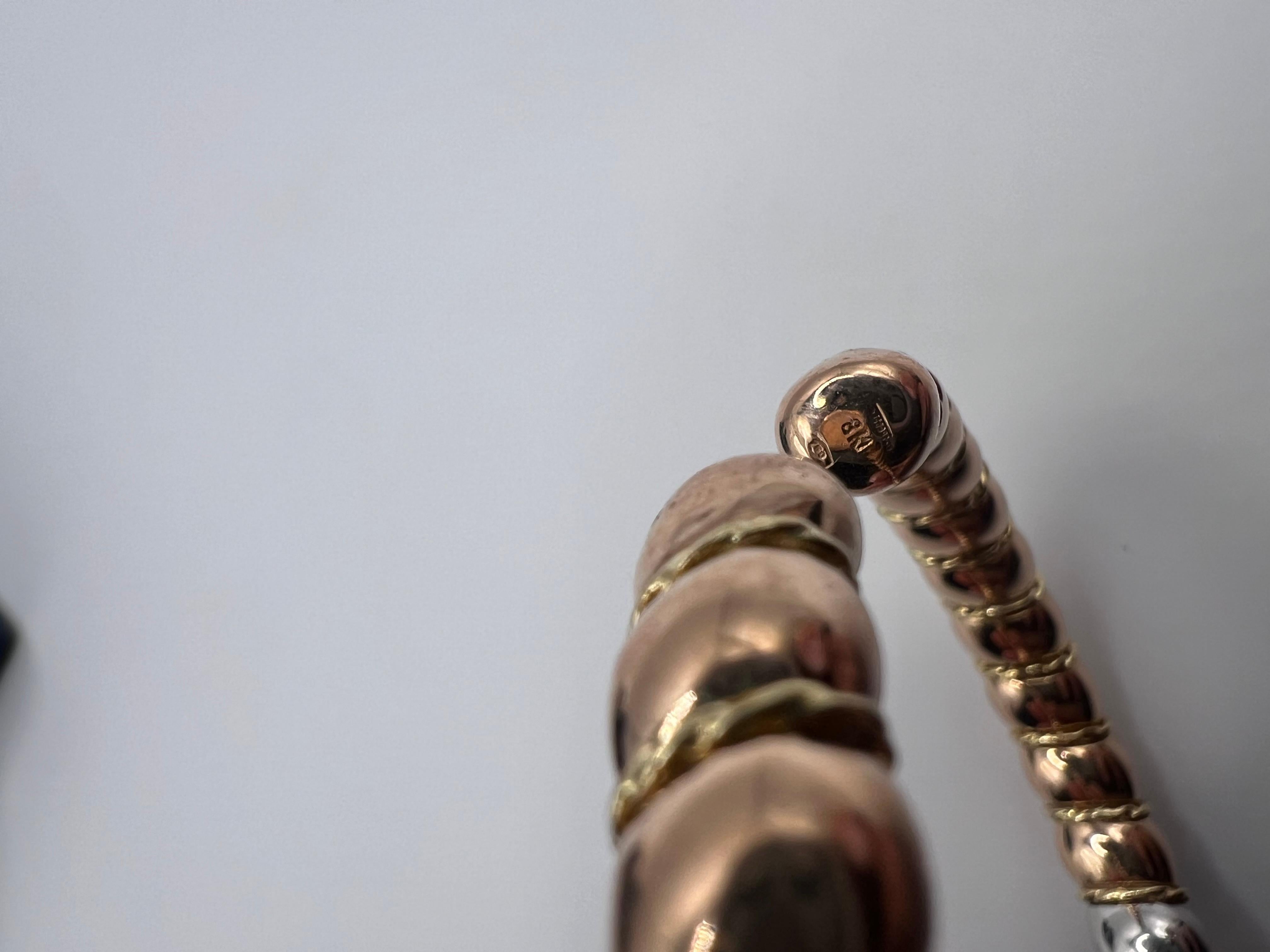 18kt Rose Gold and Diamond Bangle For Sale 3