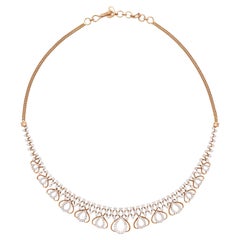 18kt Rose Gold Diamond Choker Necklace