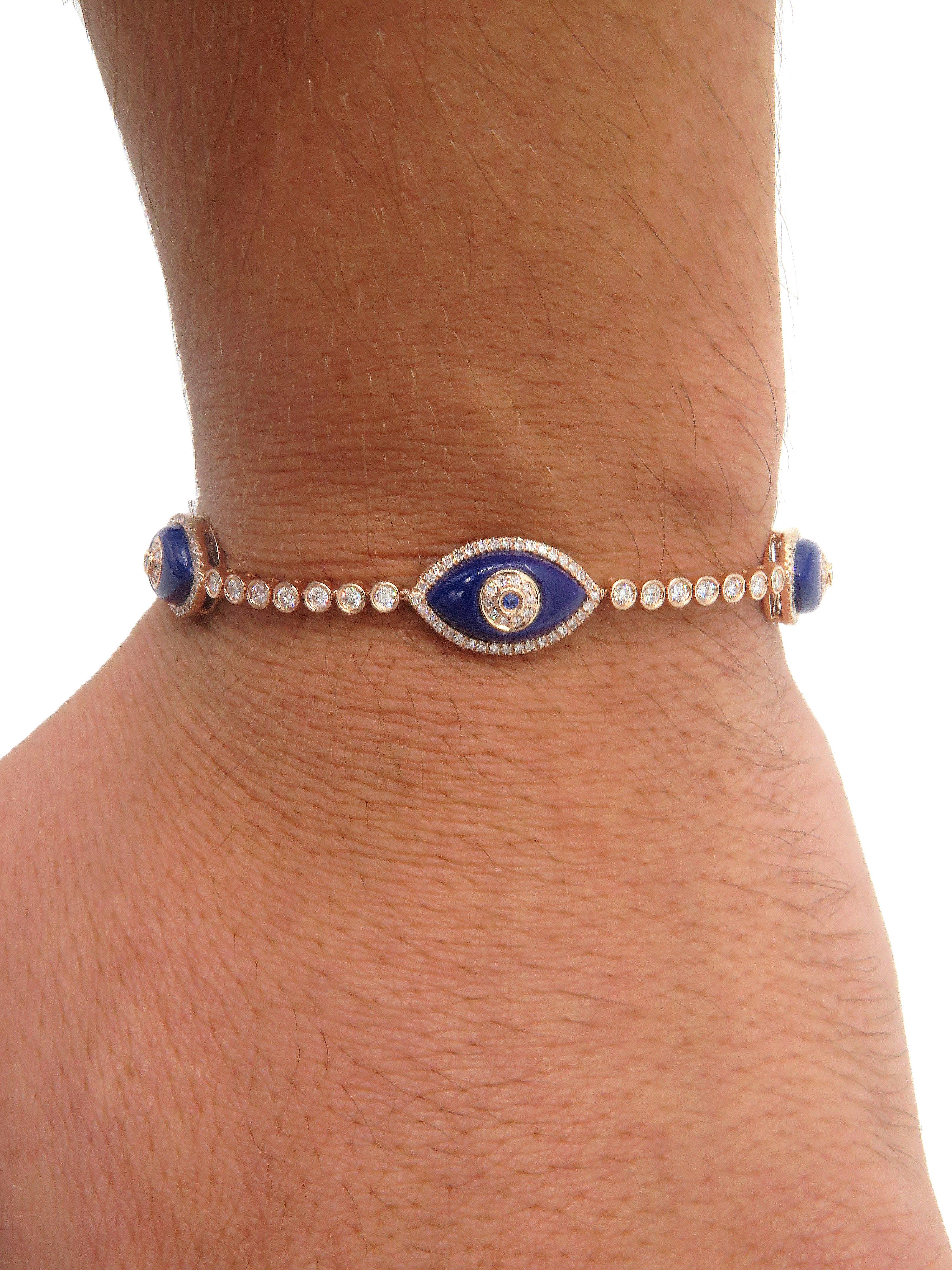 18k gold evil eye bracelet