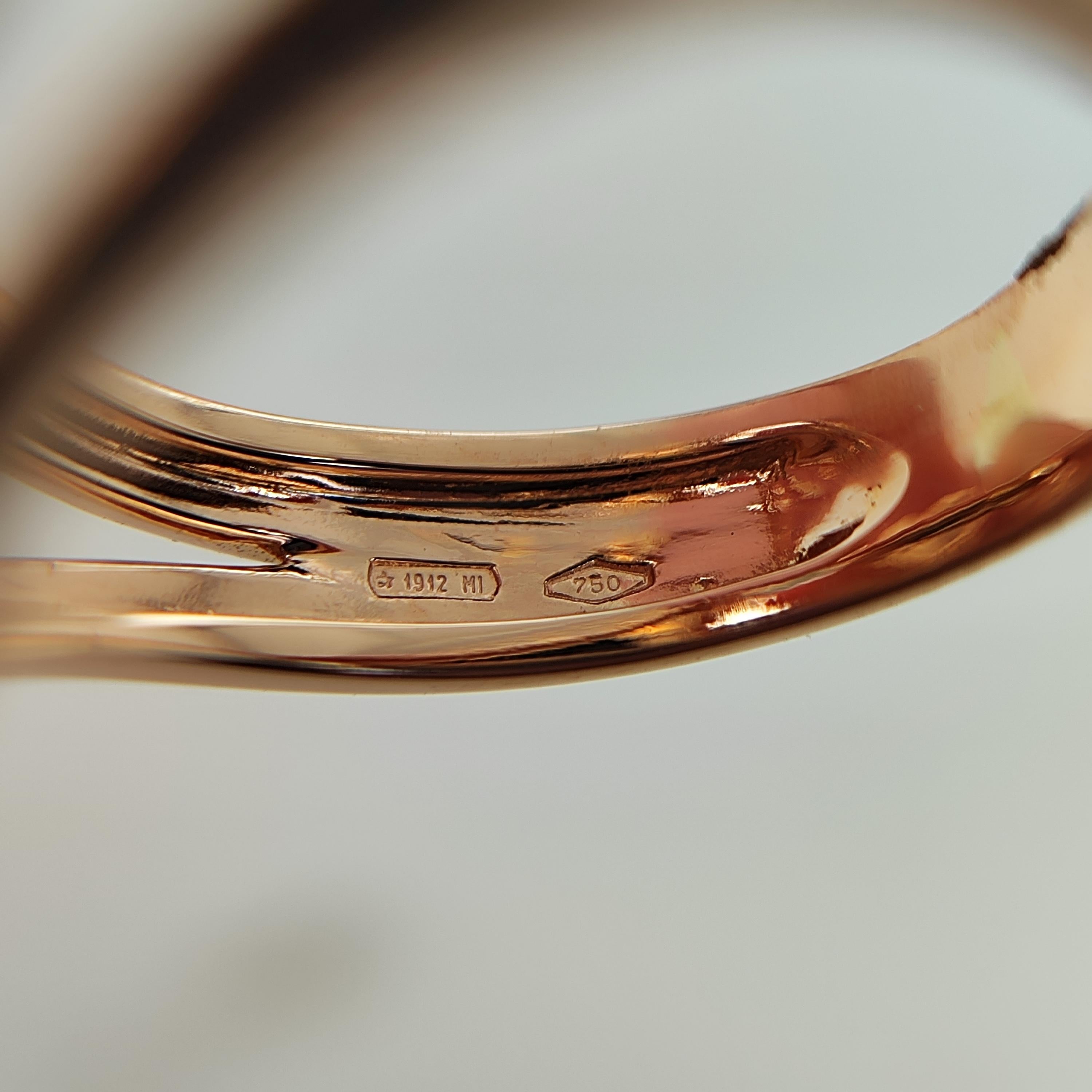 18kt Roségold Modischer Ring mit Opalen im Marquise-Schliff und Diamanten von 0,85 Karat Damen im Angebot