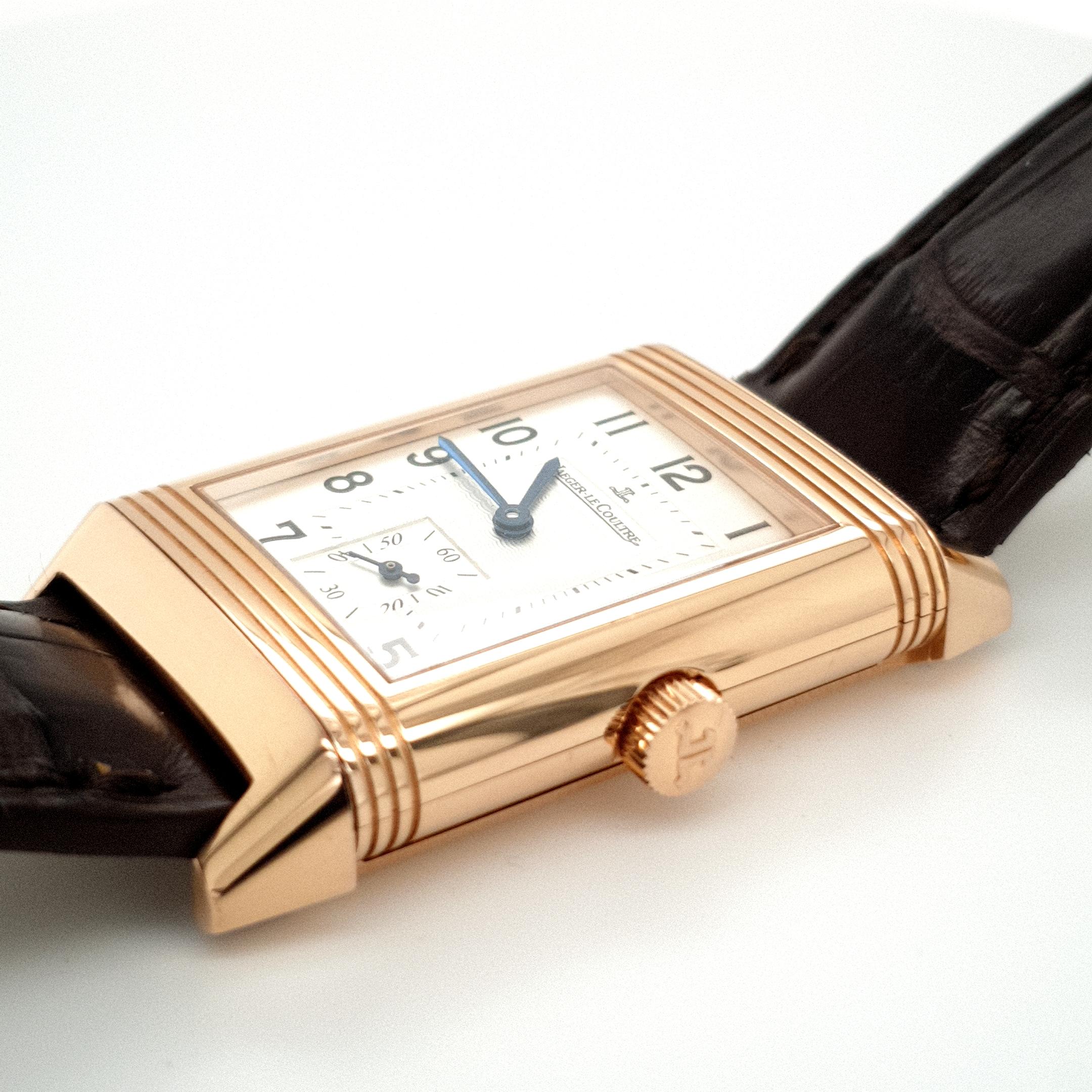 18 Karat Rose Gold Jaeger-LeCoultre Wristwatch, Reverso, Ref. 270.2.62 5