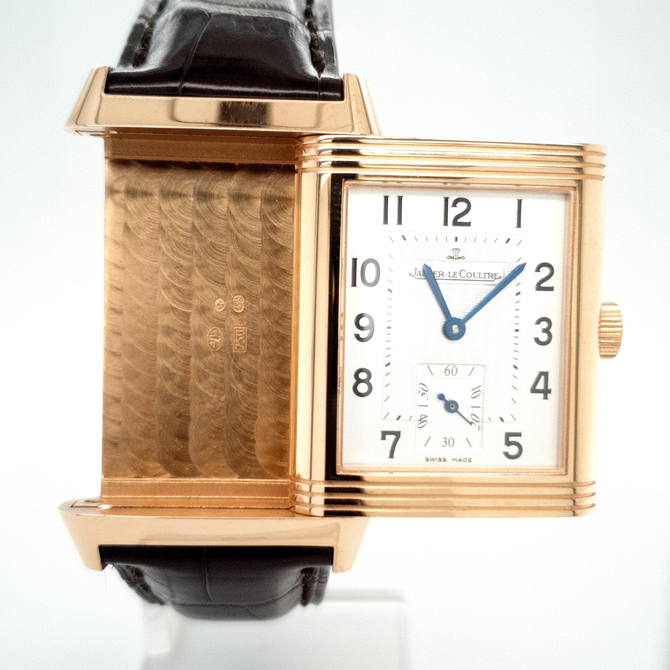 18 Karat Rose Gold Jaeger-LeCoultre Wristwatch, Reverso, Ref. 270.2.62 In Excellent Condition In Antwerp, BE