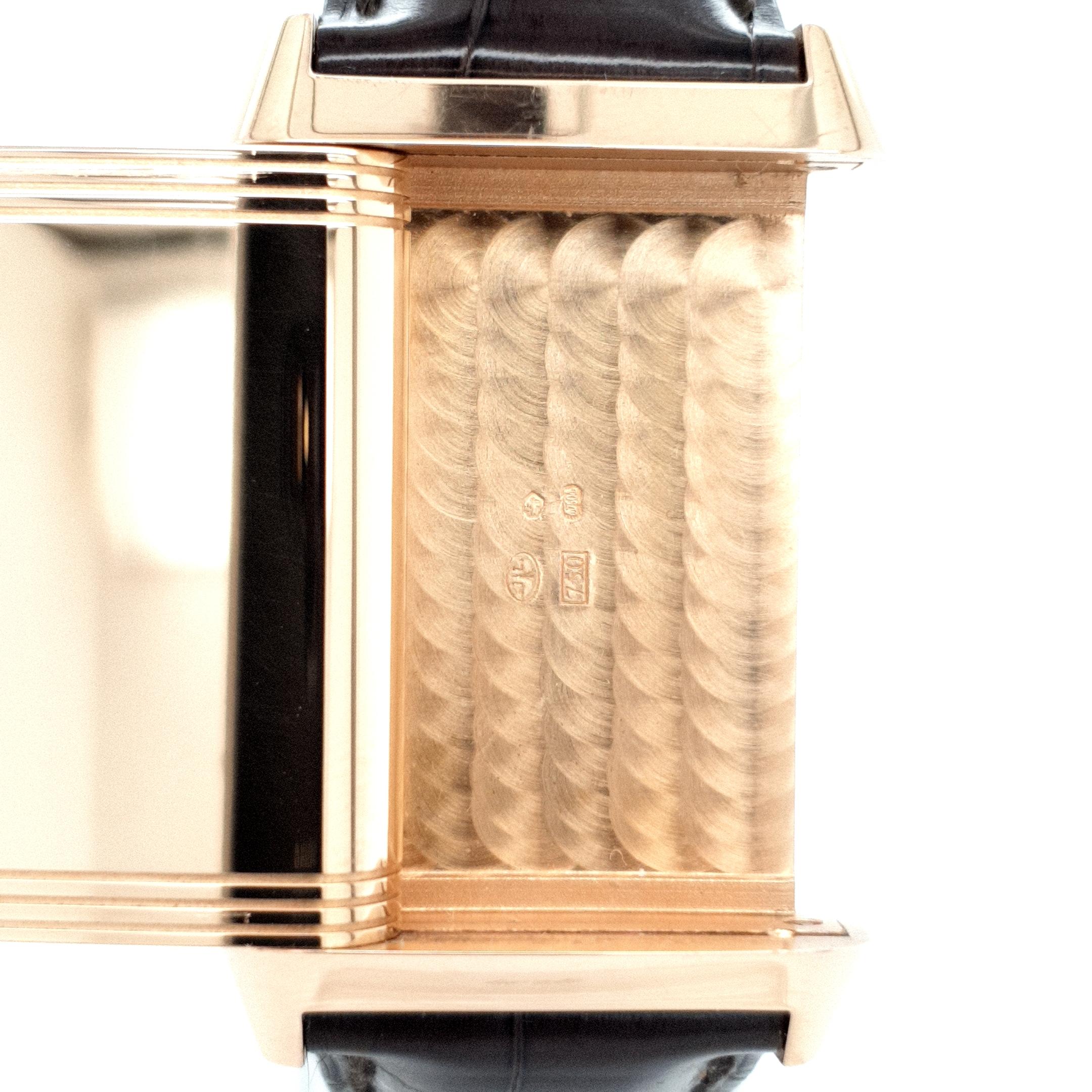 18 Karat Rose Gold Jaeger-LeCoultre Wristwatch, Reverso, Ref. 270.2.62 2