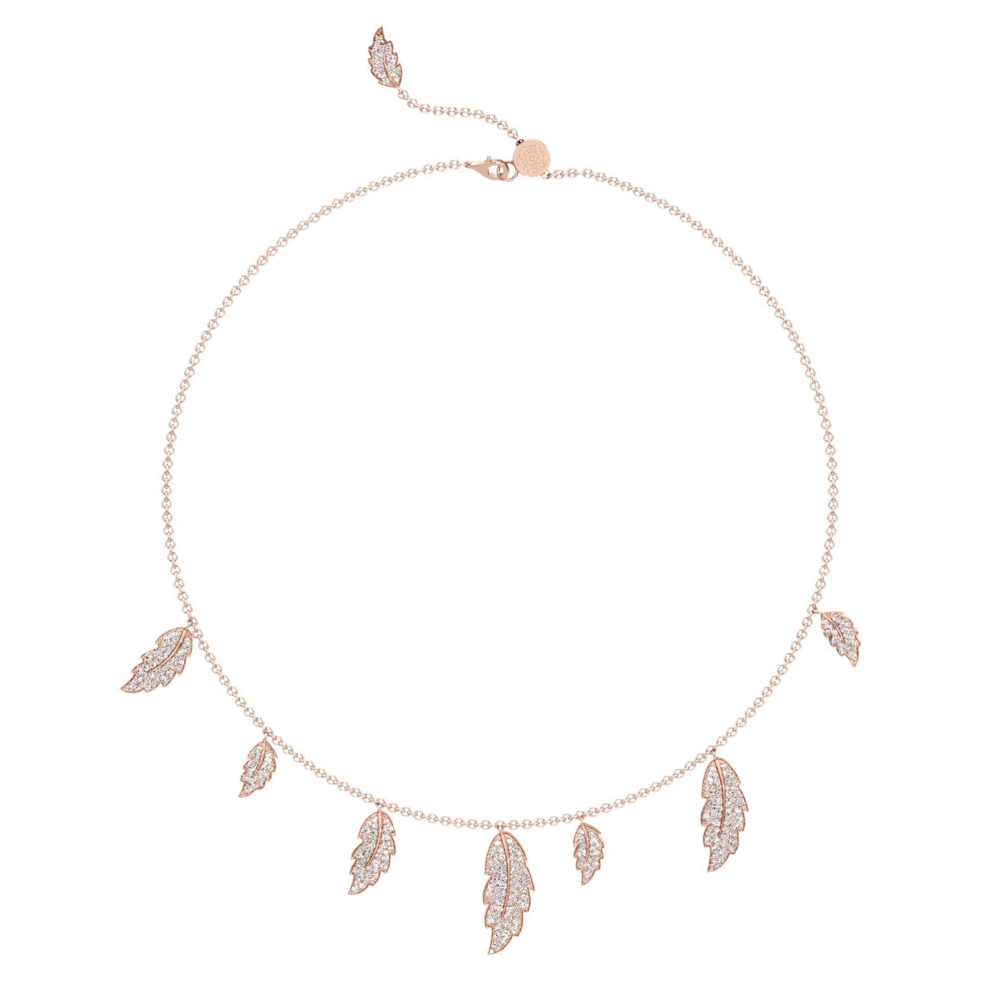 Collar con motivos variados de oro rosa de 18 quilates, «Florere» de Renu Oberoi en venta