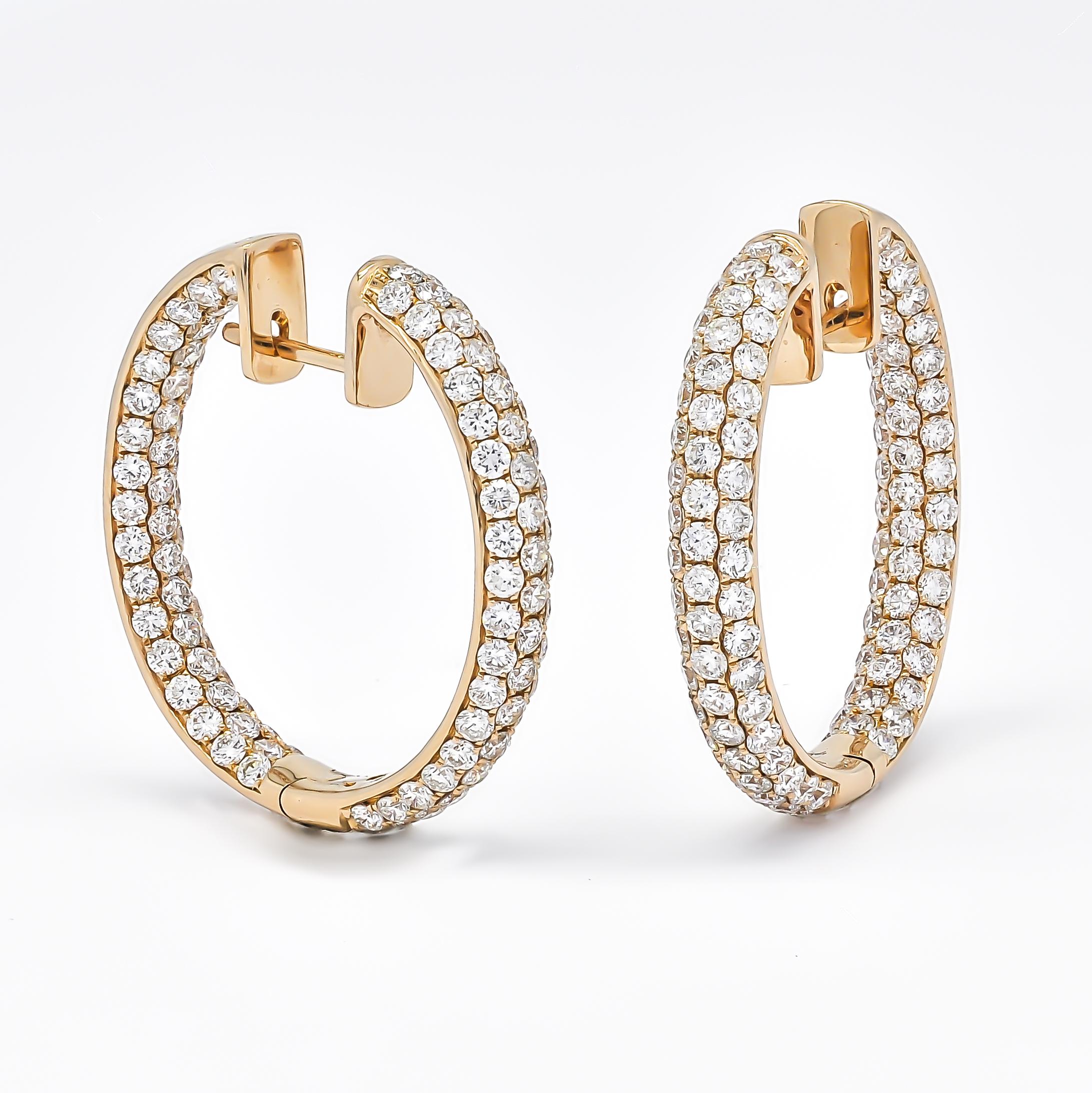 3 row diamond earrings