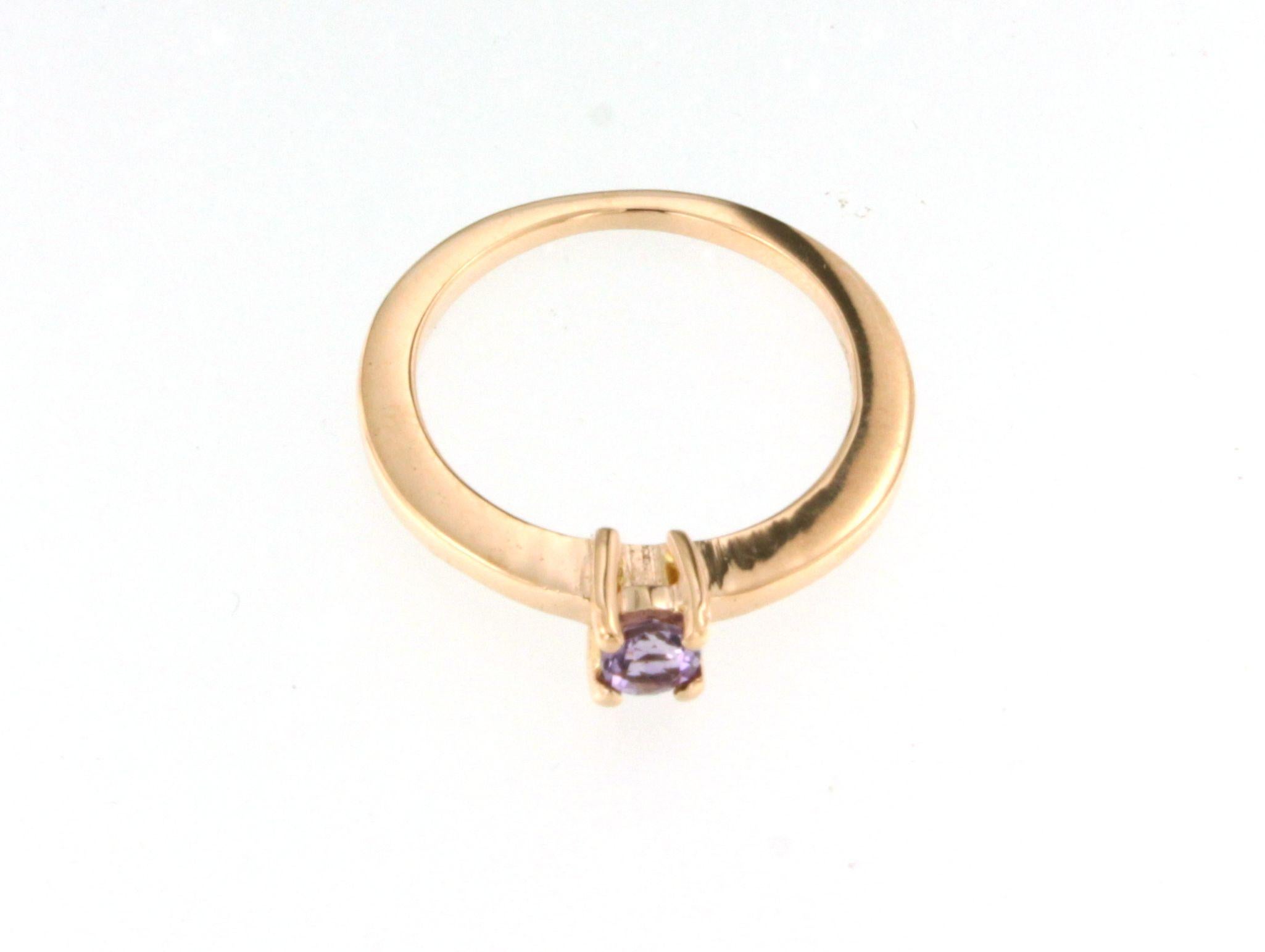 18Kt  Rose Gold Natürliche Steine Ametyst Mode Cocktail Verlobungsring Modern für Damen oder Herren im Angebot