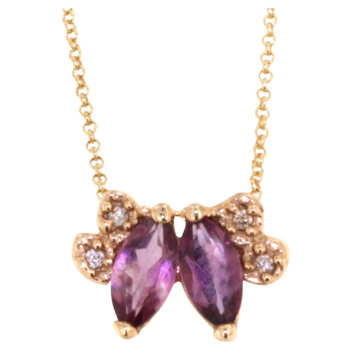 Modern 18Kt Rose Gold Pink Tourmaline White Diamonds Fashion Choker Necklace For Sale