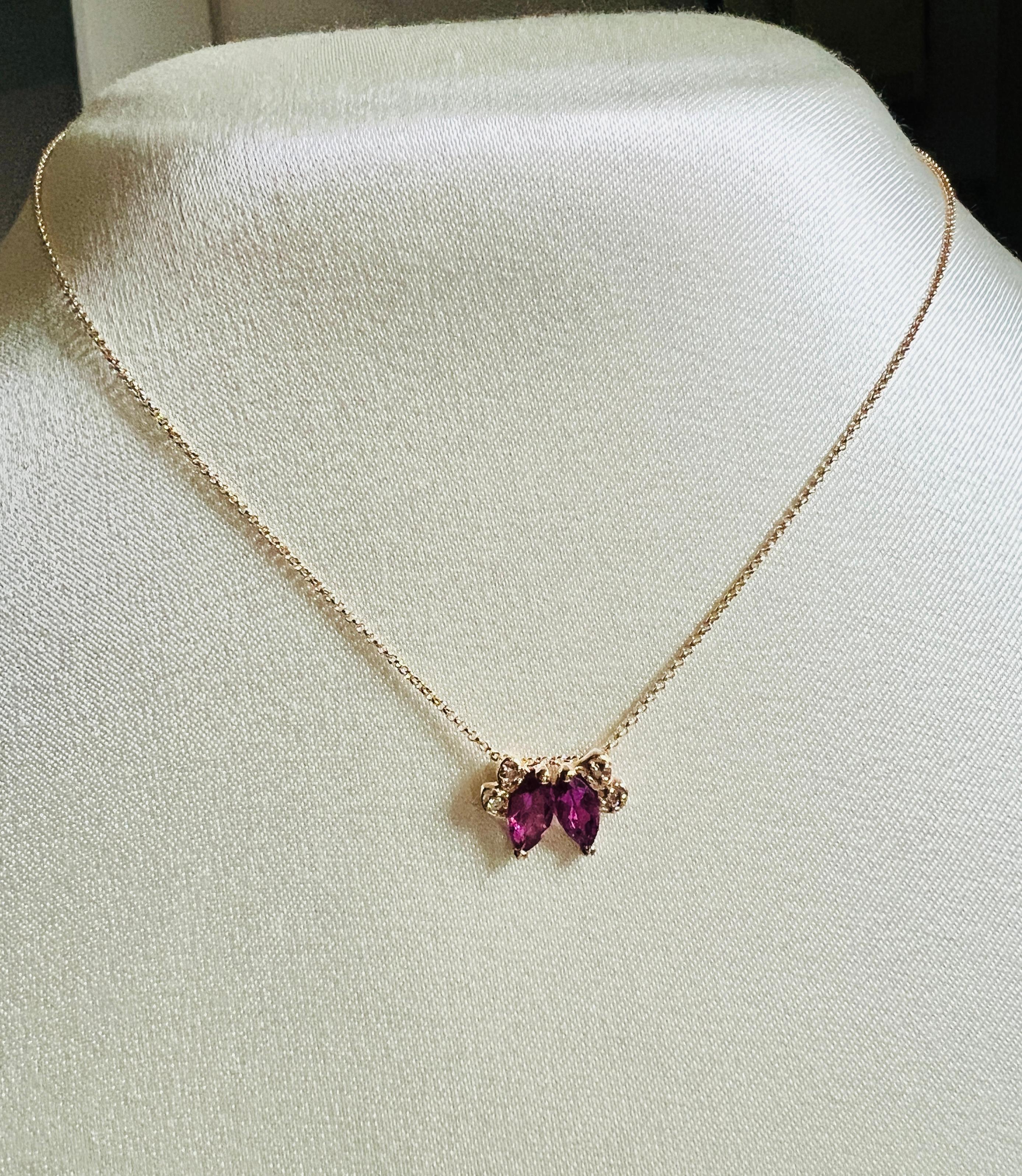 Women's or Men's 18Kt Rose Gold Pink Tourmaline White Diamonds Fashion Choker Necklace For Sale