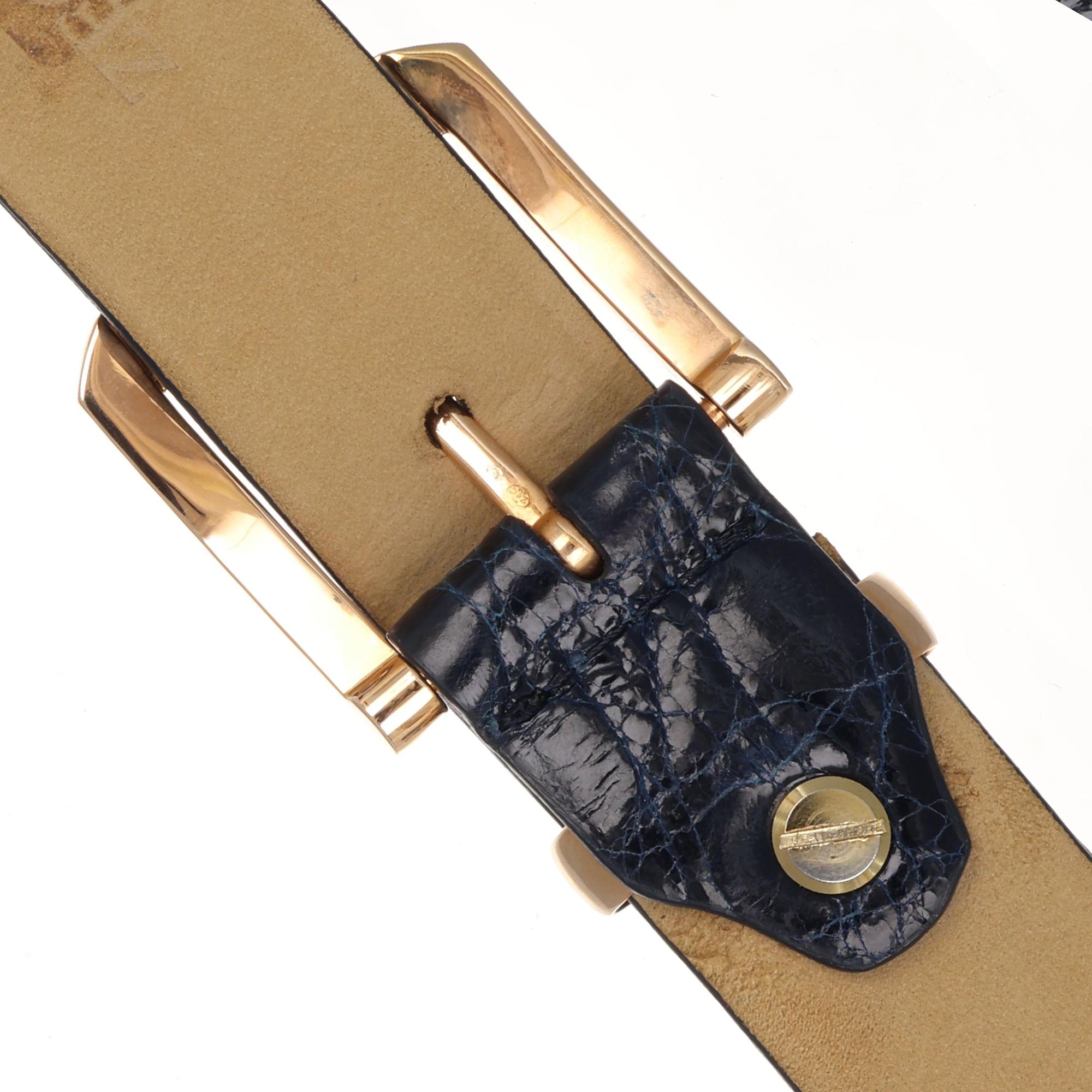 18Kt Rose Gold Precious Belt Buckle Made in Italy Geschenkidee für Damen oder Herren im Angebot