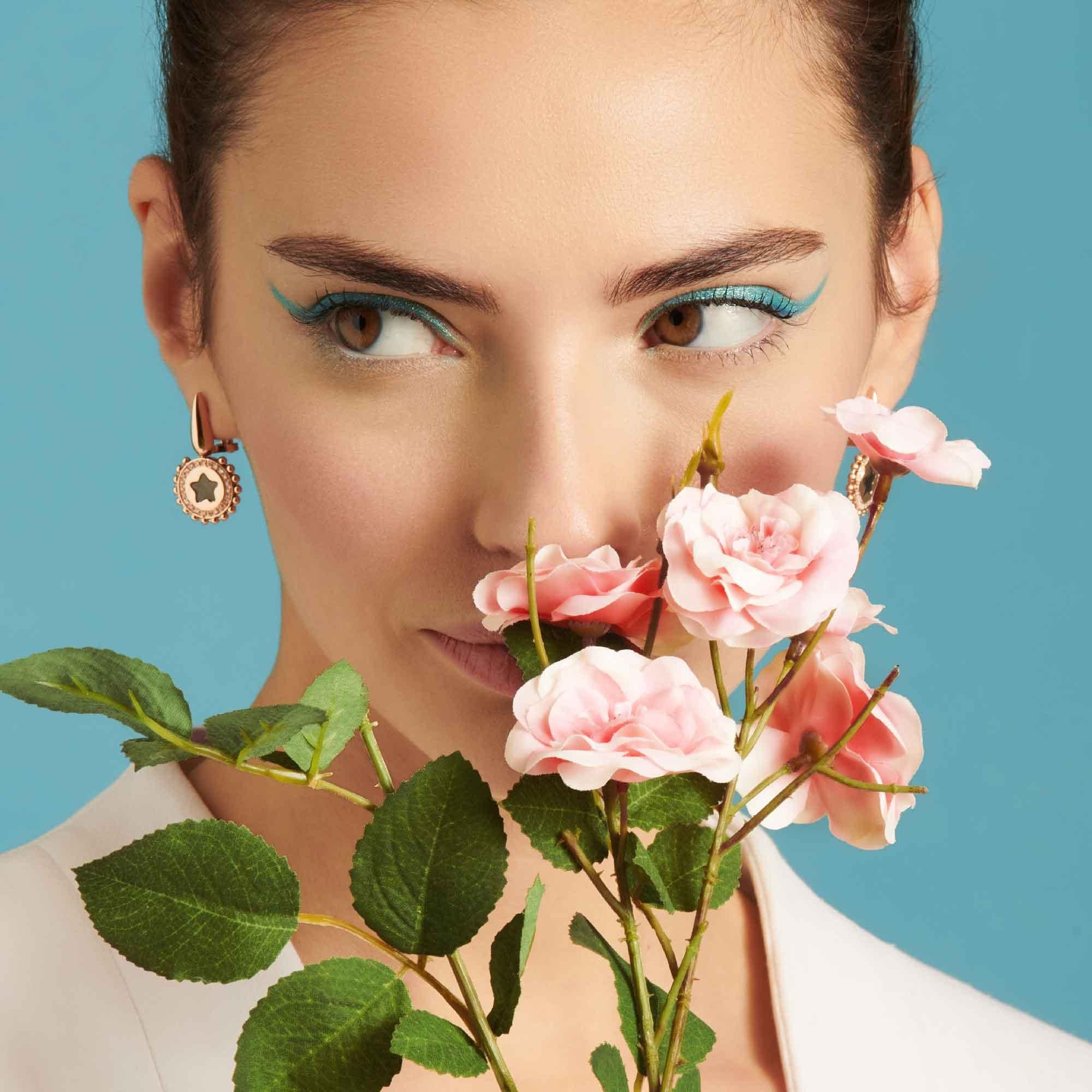 Contemporary 18kt Rose Gold Reverse Earrings 