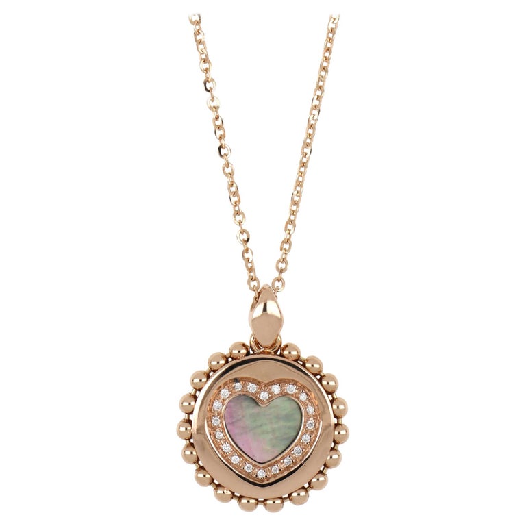 Mother of Pearl LV Button Necklace