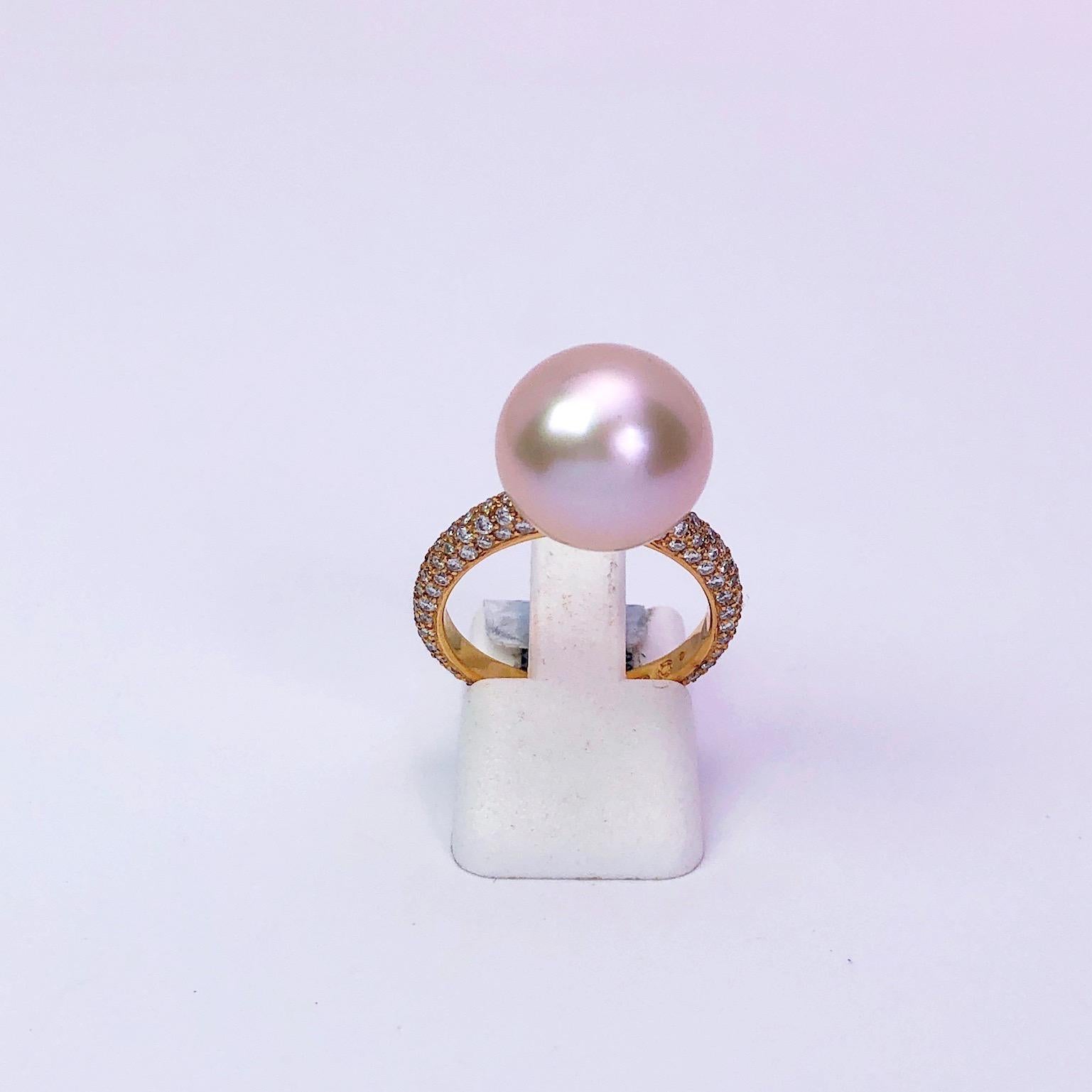 pink pearl rose gold ring