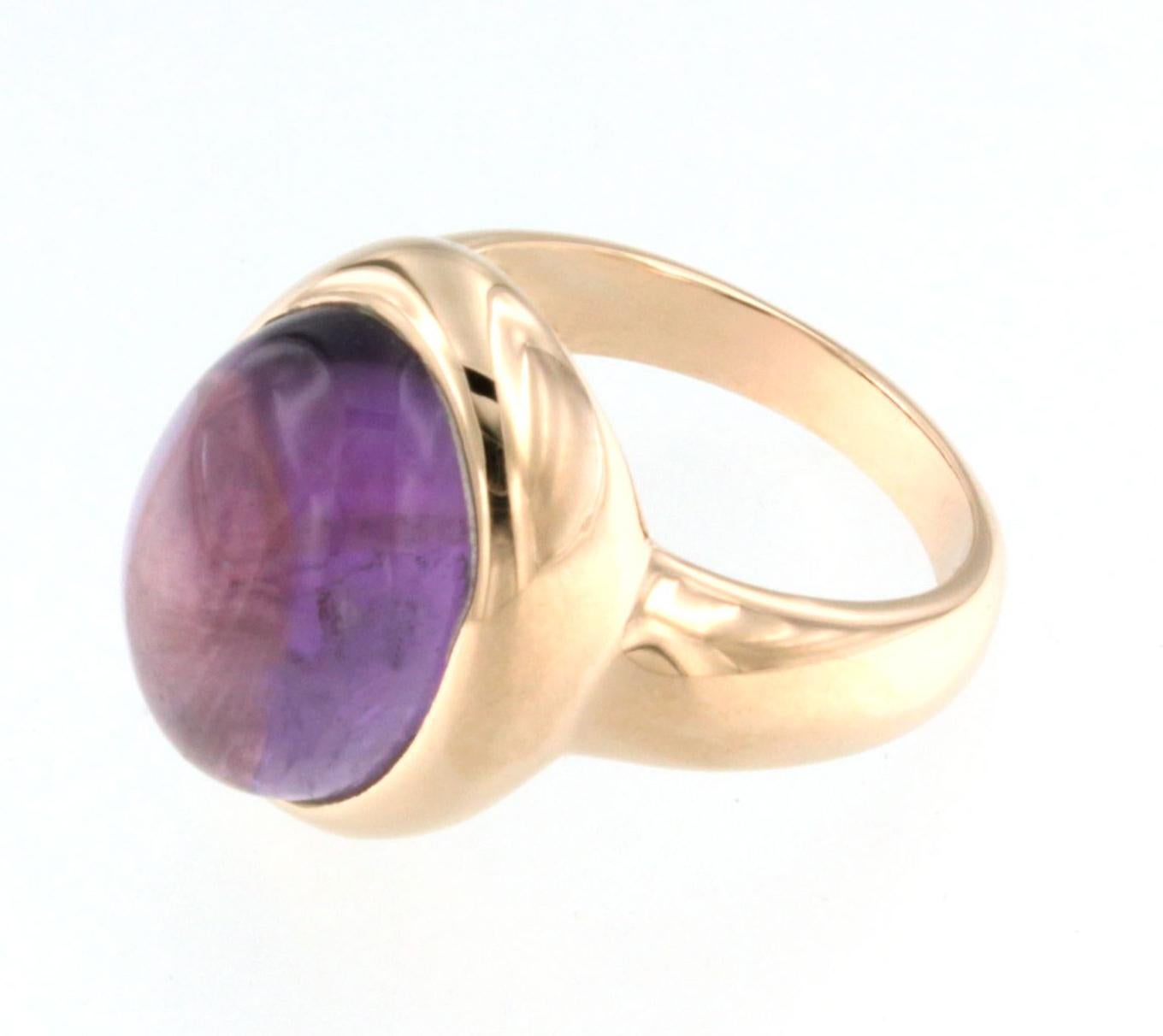 Elegant and classic modern cocktail ring in rose gold 18kt with natural stone amethyst  . Ideal ring to wear every day, made in Italy by Stanoppi Jewellery since 1948 

Weight g.12.30  size 57


All Stanoppi Jewelry is new and has never been