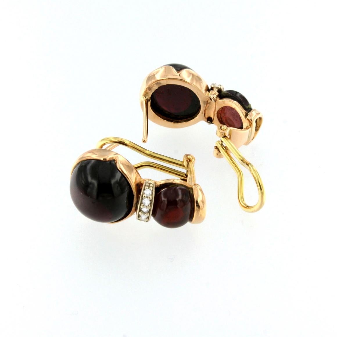 18kt Rose Gold with Garnet Set In New Condition For Sale In GALLARATE, IT