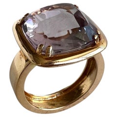 18 Karat Roségold mit hellem, amethistischem, modernem Faschion-Cocktailring