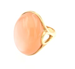 18 Karat Roségold mit Mondstein Moderner erstaunlicher moderner Cocktail Moderner Ring