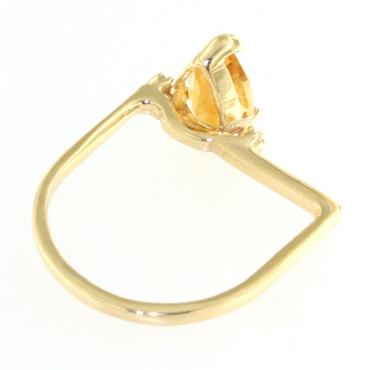 18Kt Rose Gold mit natürlichem Semiprecius Stein und Zirkon Cocktail Design Ring (Rosenschliff) im Angebot