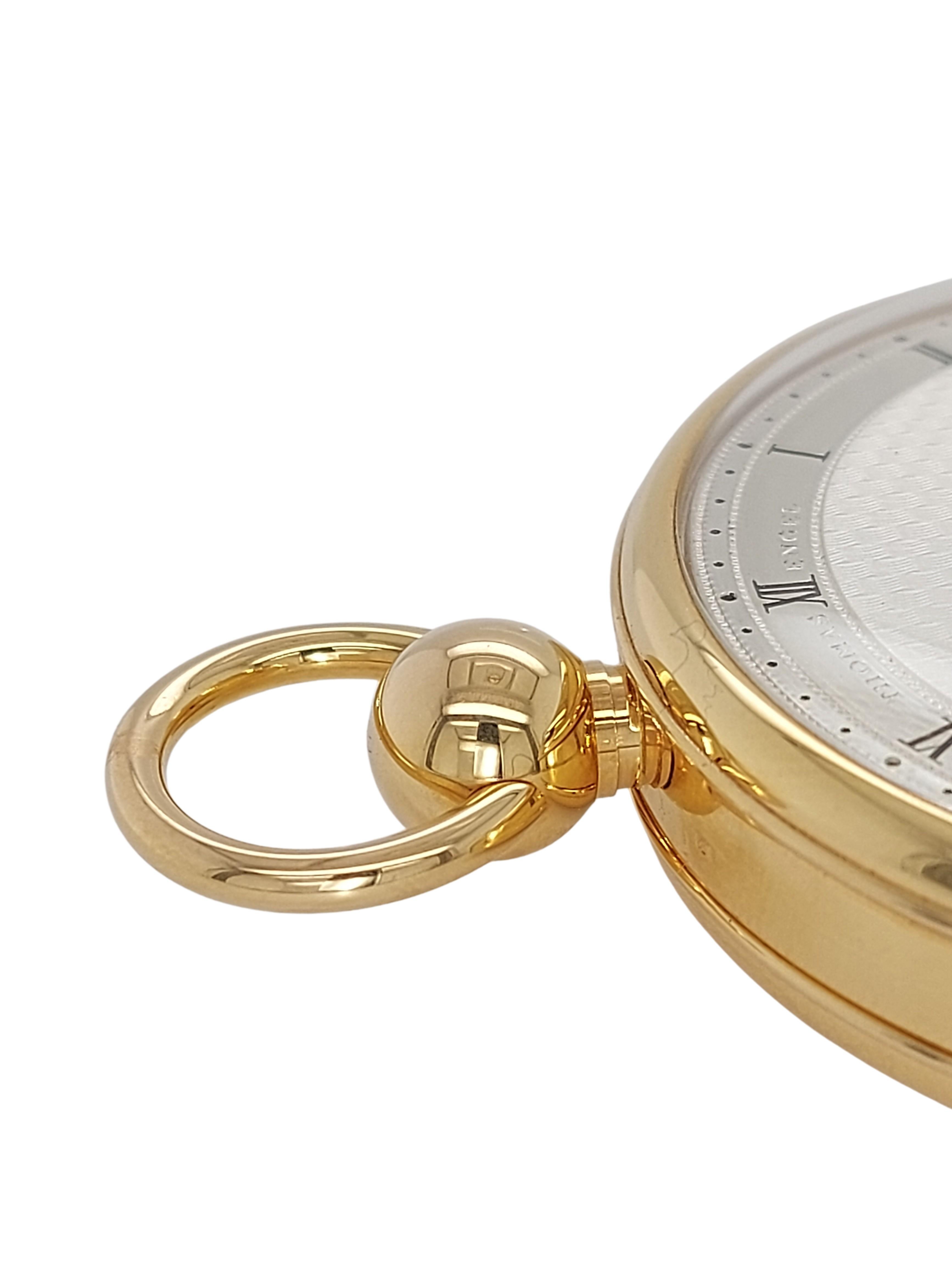 Artisan 18kt Rose Zenith Open Face Pocket Watch Thomas Engel No° 9 with Box & Papers! For Sale