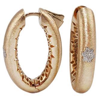 18kt satin pink gold Elegant Dangle Earrings