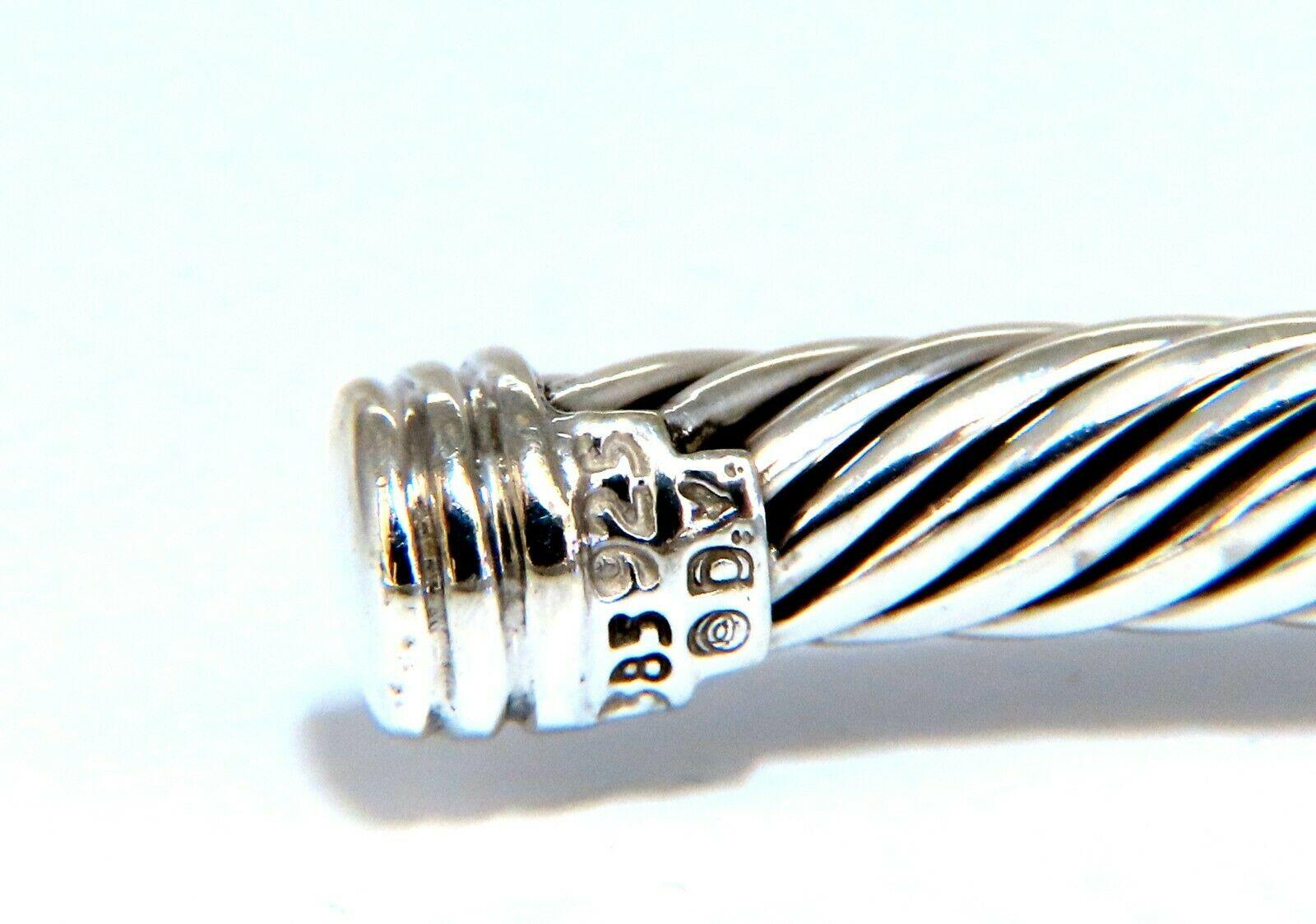 18 Karat Silber Kabel-Armreif x Deco für Damen oder Herren